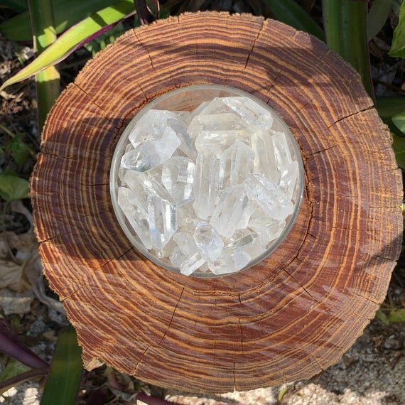Lemurian Quartz Raw Crystal Points (0.50-1.50 Inch - AA Grade - 48-96 Pieces Per Pound - AA Grade) Ethically Sourced from Colombia - Beyond Bohemian