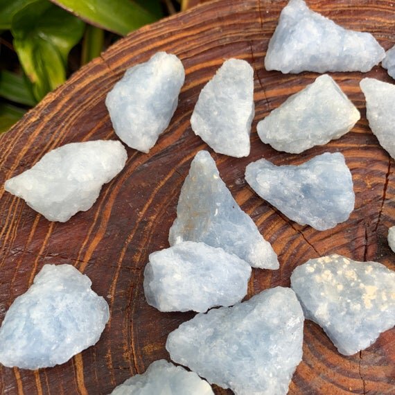 Blue Calcite Raw Stones (1-2 Inch - A Grade - 12-20 Pieces Per Pound) Ethically Sourced from Madagascar - Beyond Bohemian