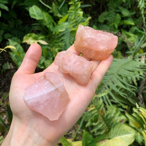 Rose Quartz Raw Crystals (1.50-3 Inch - A Grade - 3-4 Pieces Per Pound) Ethically Sourced from South Dakota - Beyond Bohemian