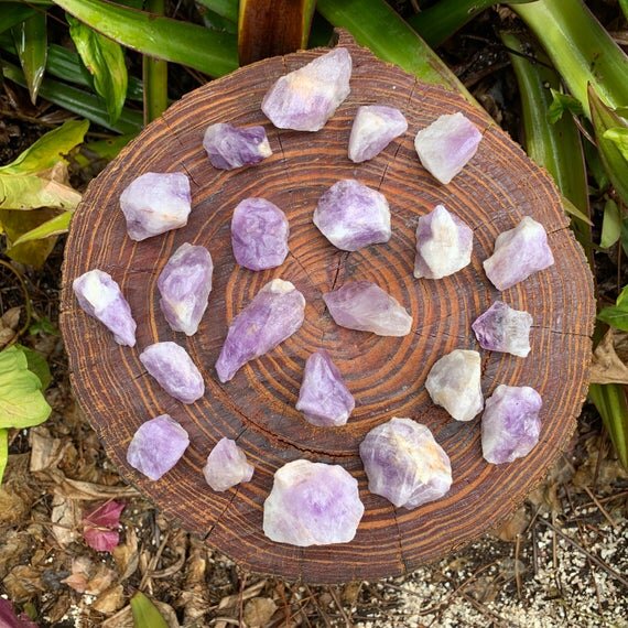 Amethyst Raw Crystals (1-2 Inch - A Grade - 12-20 Pieces Per Pound) Ethically Sourced from Madagascar - Beyond Bohemian
