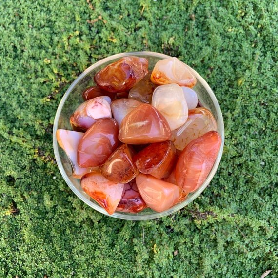 Carnelian Tumbled Stones (0.75-1.50 Inch - AA Grade - 32-48 Pieces Per Pound) Ethically Sourced from Madagascar - Beyond Bohemian