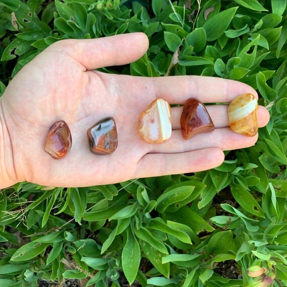 Carnelian Tumbled Stones (0.75-1.50 Inch - AA Grade - 32-48 Pieces Per Pound) Ethically Sourced from Madagascar - Beyond Bohemian