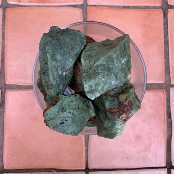 Chrysoprase Raw Stones (1-2 Inch - A Grade - 12-20 Pieces Per Pound) Ethically Sourced from Madagascar - Beyond Bohemian