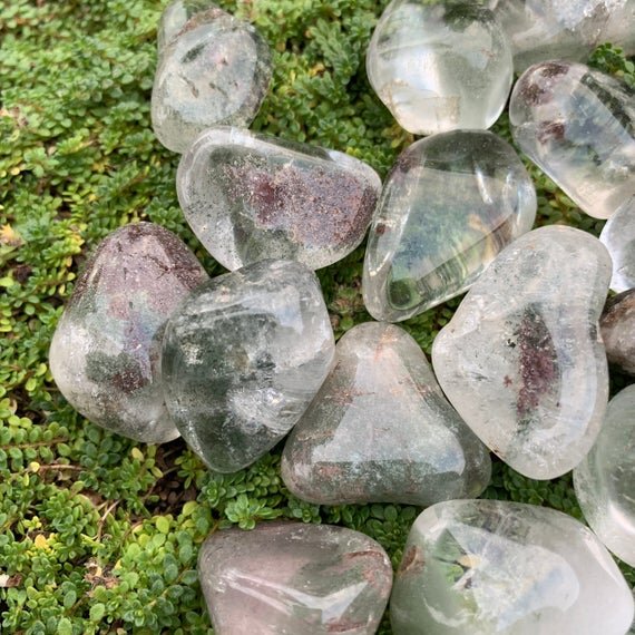Lodolite Tumbled Stones (1-1.50 Inch - AA Grade - 24-40 Pieces Per Pound) Ethically Sourced from Brazil - Beyond Bohemian