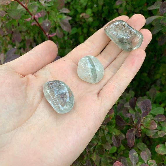 Lodolite Tumbled Stones (1-1.50 Inch - AA Grade - 24-40 Pieces Per Pound) Ethically Sourced from Brazil - Beyond Bohemian