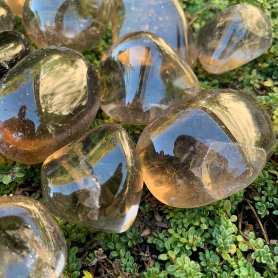 Smoky Quartz Tumbled Stones (1-1.50 Inch - AAA Grade - 24-40 Pieces Per Pound) Ethically Sourced from Brazil - Beyond Bohemian