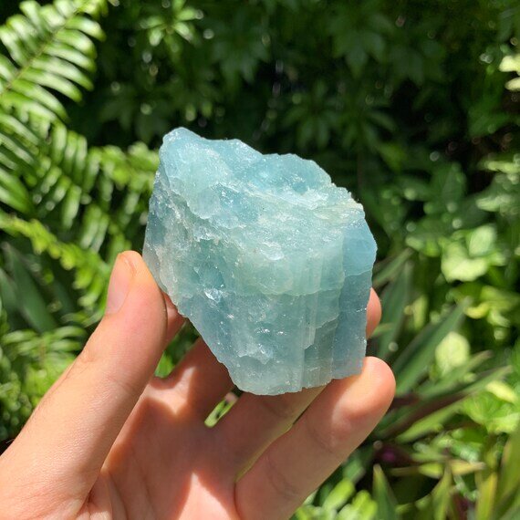 Aquamarine Raw Crystals (1.50-3 Inch - AA Grade - 3-4 Pieces Per Pound) Ethically Sourced from Brazil - Beyond Bohemian
