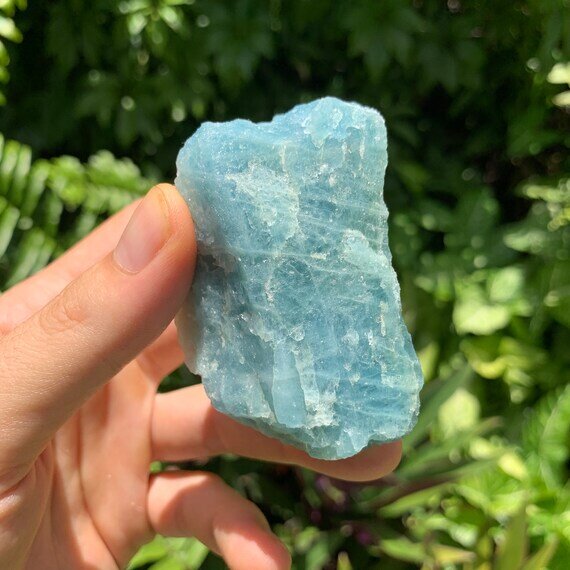 Aquamarine Raw Crystals (1.50-3 Inch - AA Grade - 3-4 Pieces Per Pound) Ethically Sourced from Brazil - Beyond Bohemian