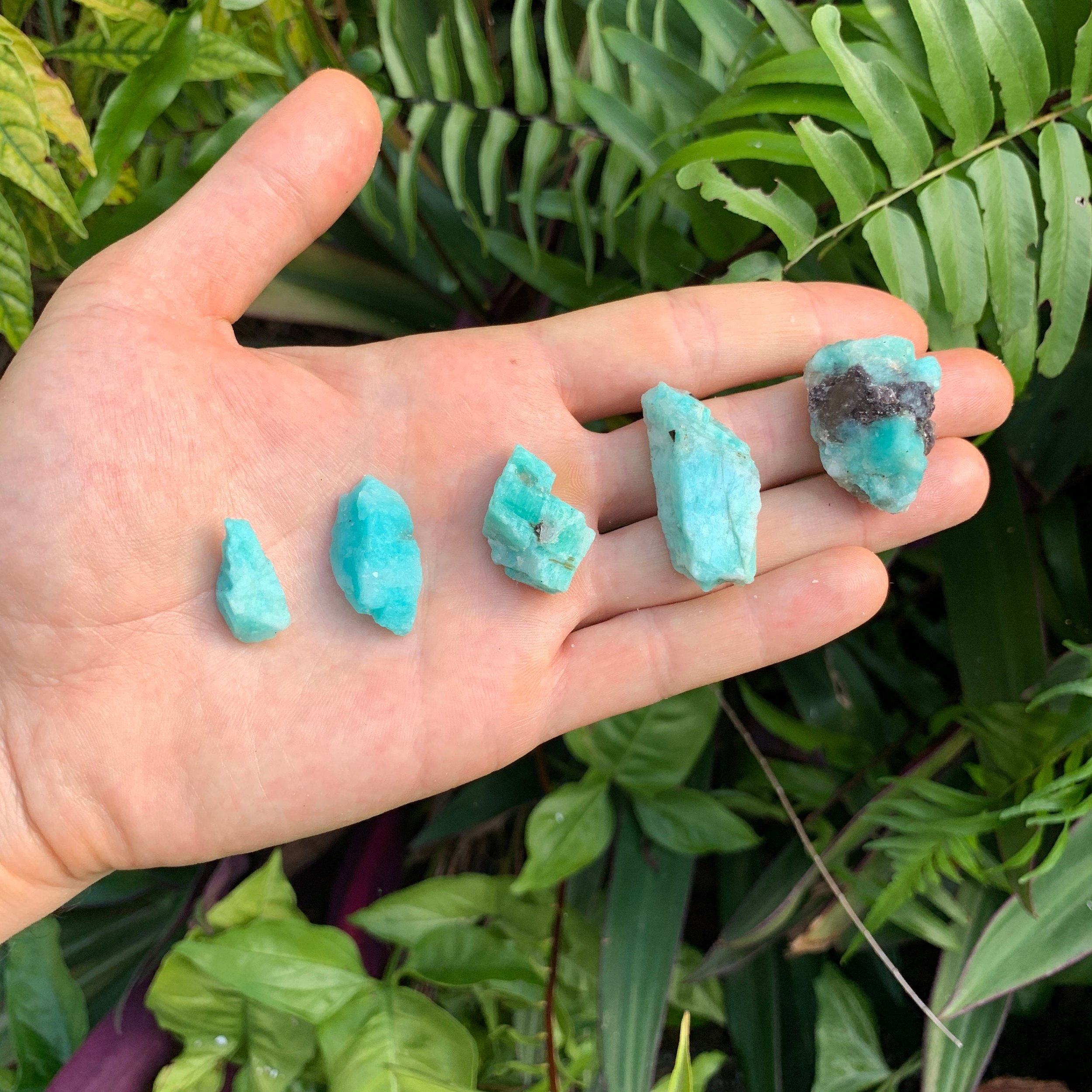 Amazonite Raw Stones (0.50-1.50 Inch - AA Grade - 32-64 Pieces Per Pound) Ethically Sourced from Madagascar - Beyond Bohemian