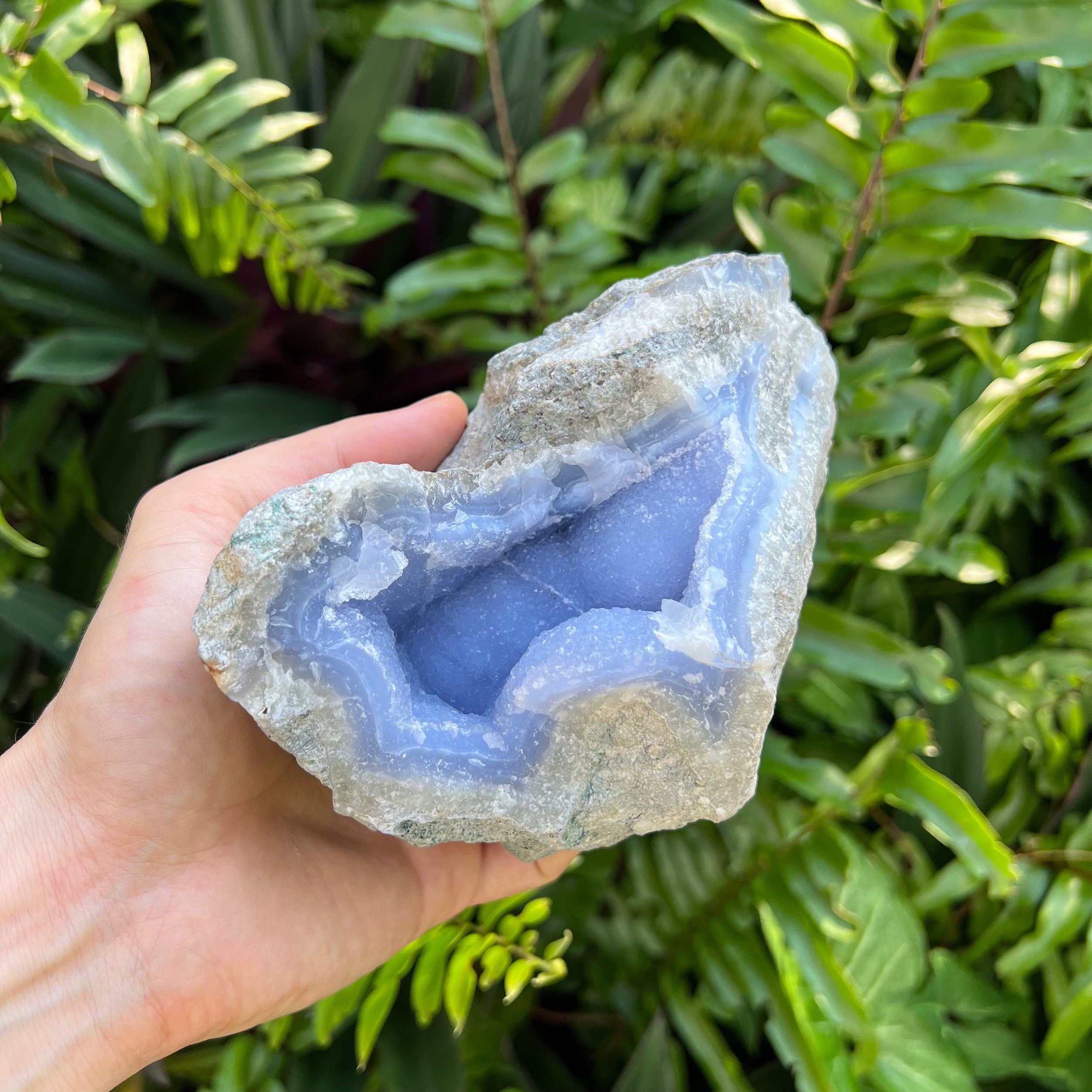 Ethically Sourced 1 Inch Tumbled Stone 1 BLUE LACE AGATE 