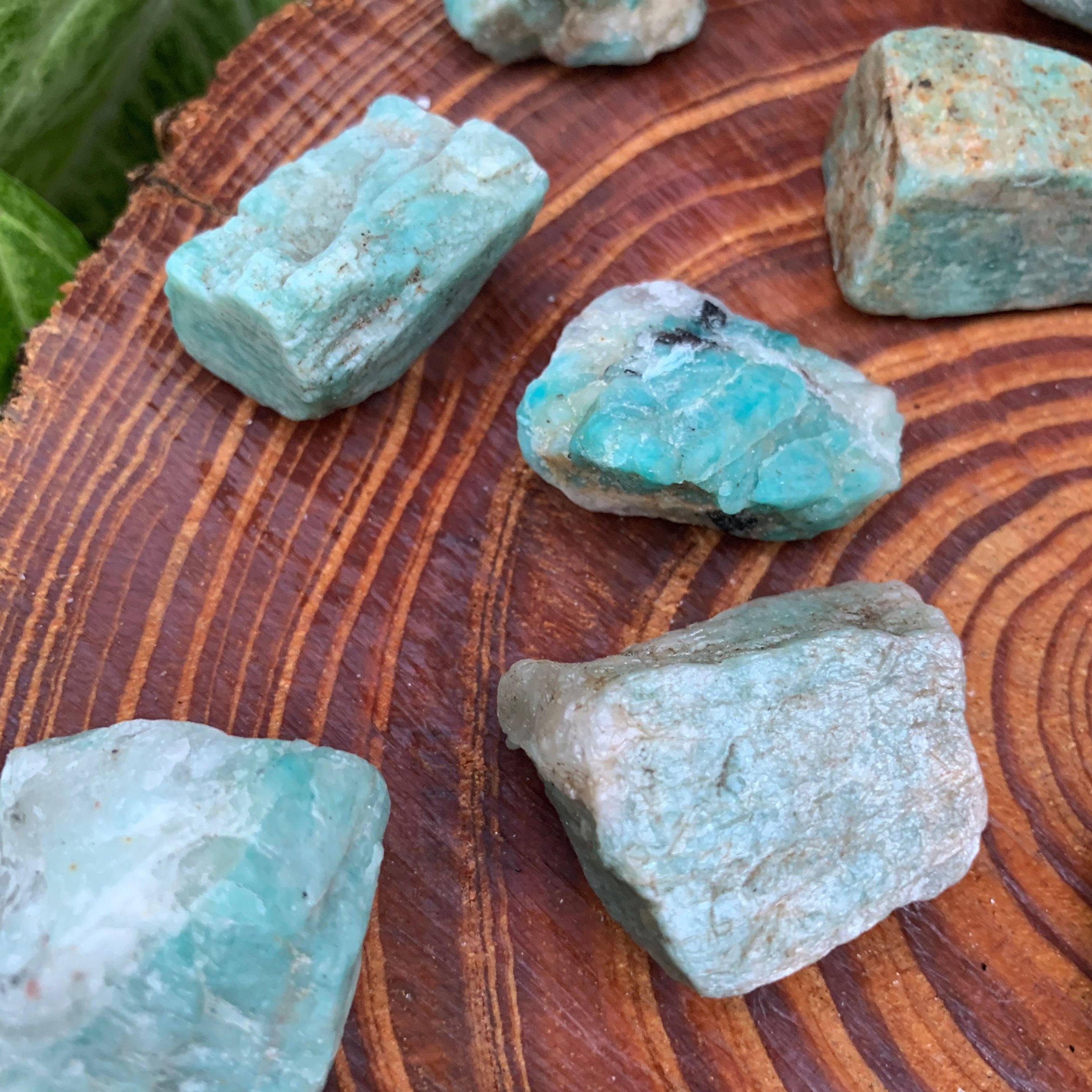 Amazonite Raw Stones (1-2 Inch - A Grade - 12-20 Pieces Per Pound) Ethically Sourced from Mozambique - Beyond Bohemian