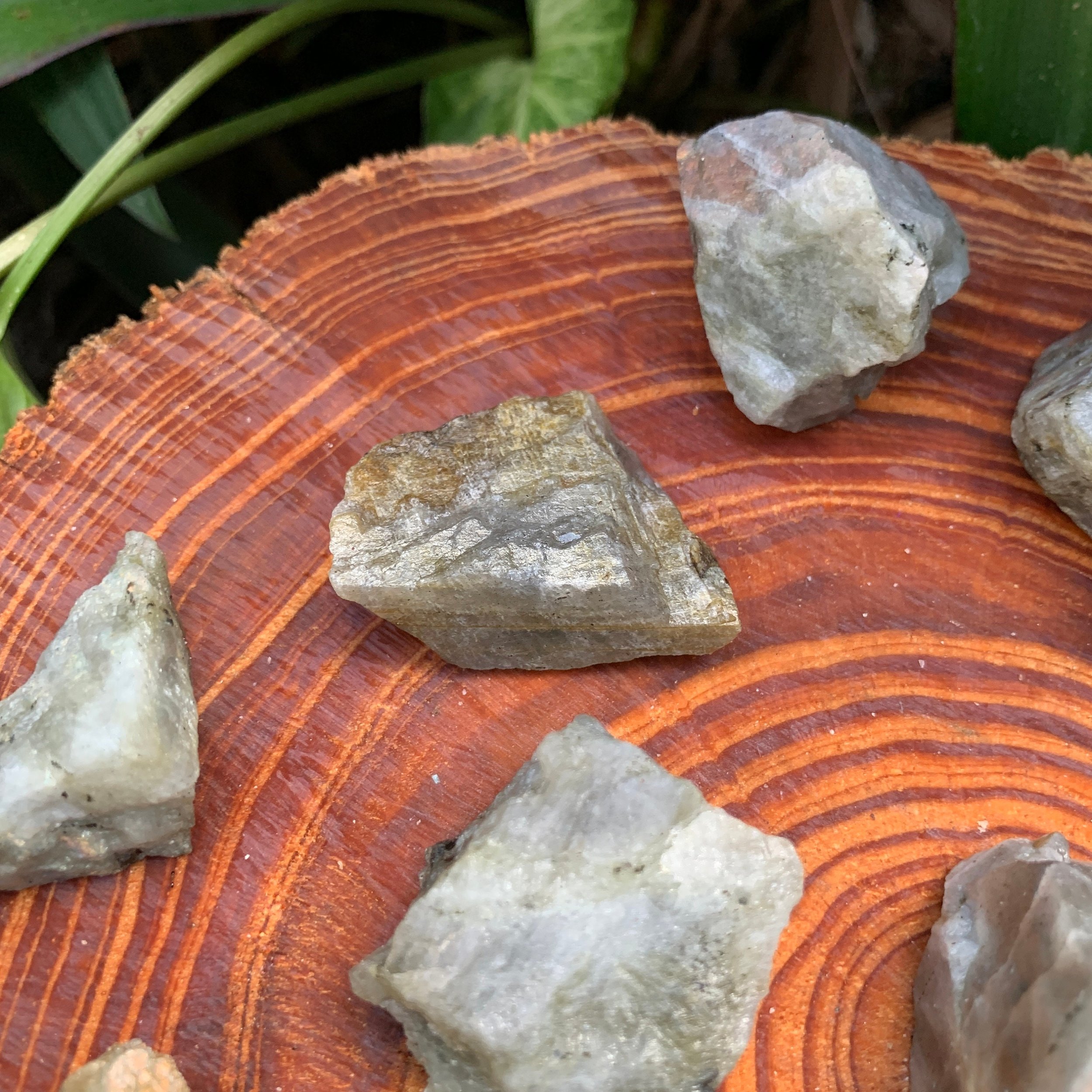 Labradorite (Orange/Gold Predominant) Raw Stones (1-2 Inch - A Grade - 12-20 Pieces Per Pound) Ethically Sourced from Madagascar - Beyond Bohemian