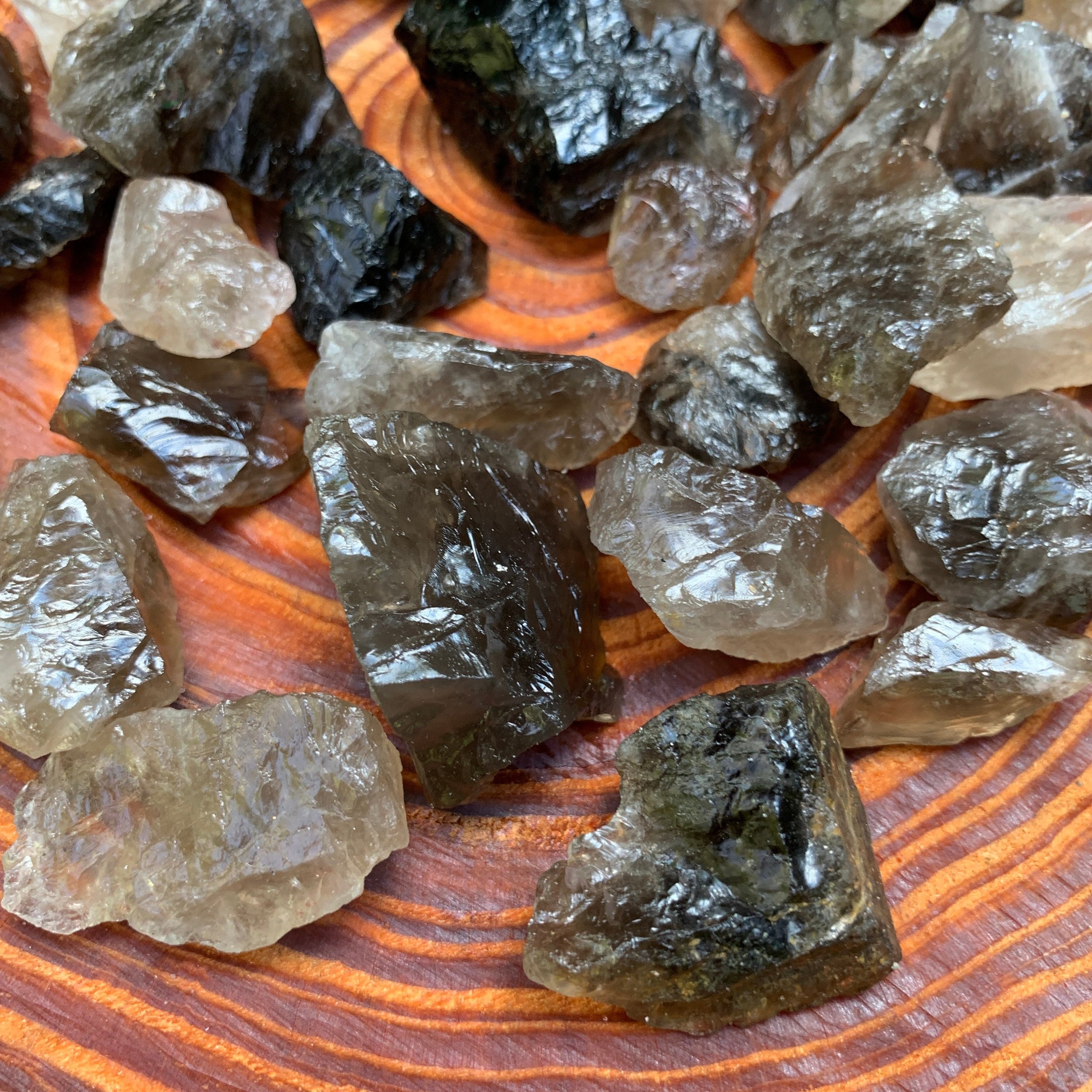 Smoky Quartz Raw Crystals (0.50-1.50 Inch - AA Grade - 32-64 Pieces Per Pound) Ethically Sourced from Madagascar - Beyond Bohemian