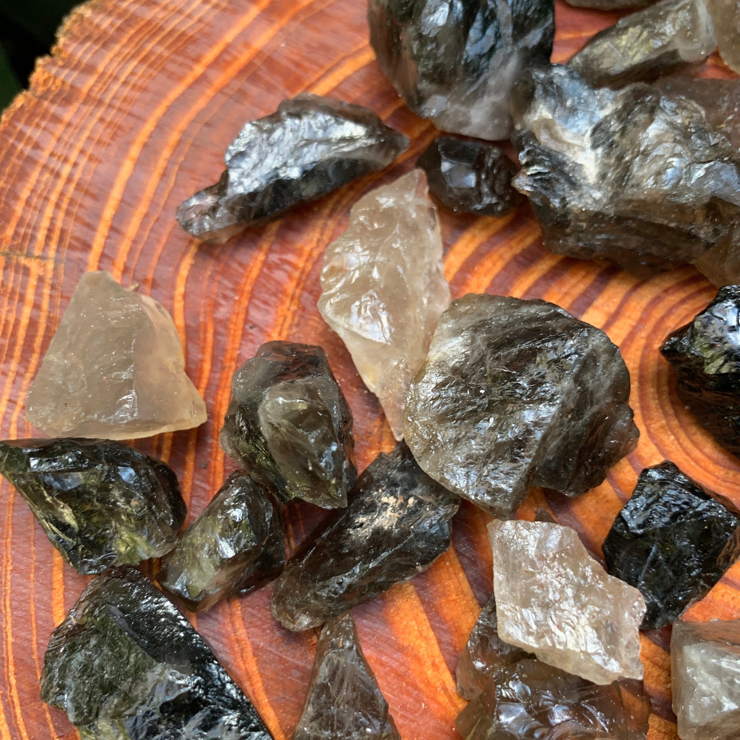 Smoky Quartz Raw Crystals (0.50-1.50 Inch - AA Grade - 32-64 Pieces Per Pound) Ethically Sourced from Madagascar - Beyond Bohemian