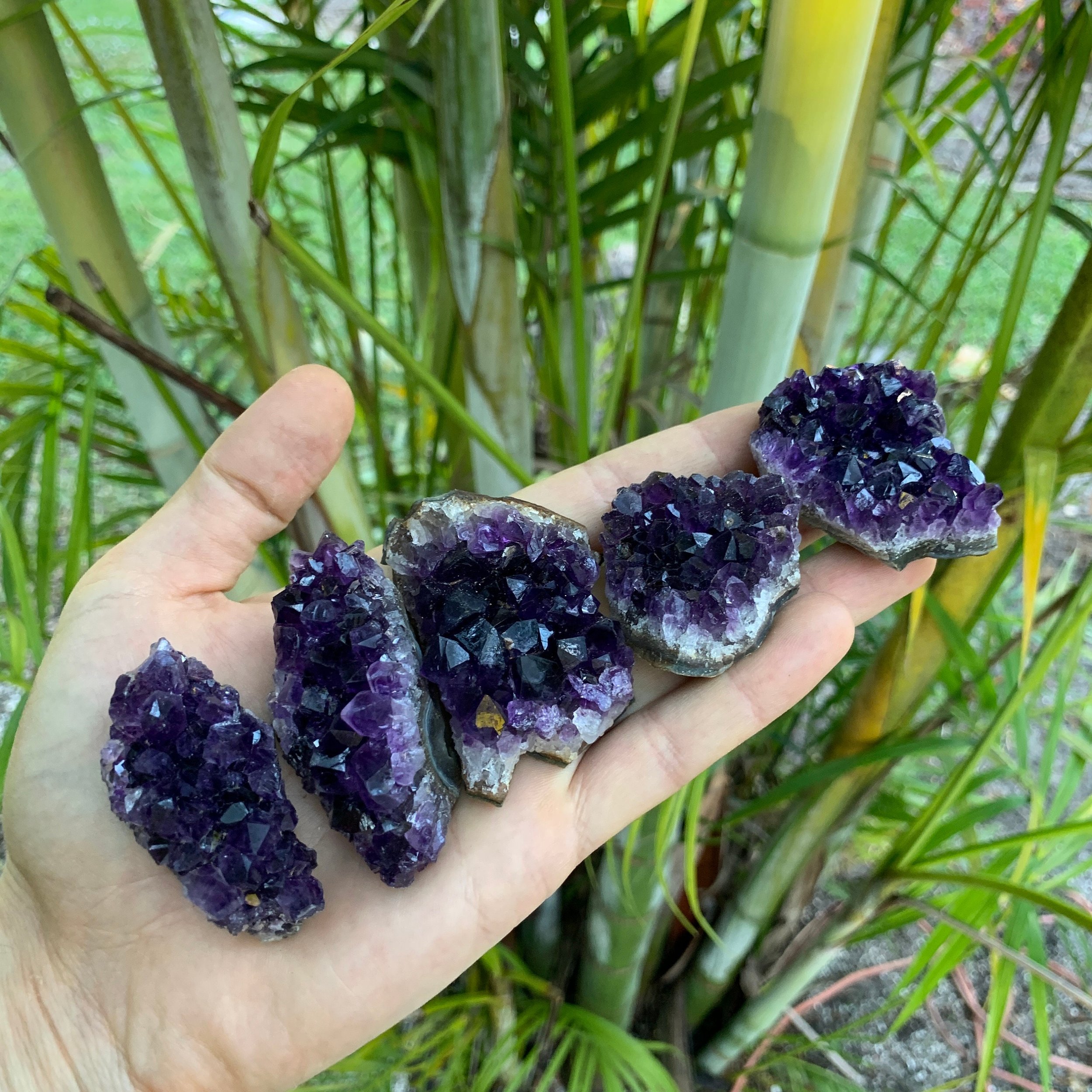 Amethyst Raw Crystal Clusters (1.50-2.50 Inch - AAA Grade - 6-10 Pieces Per Pound) Ethically Sourced from Uruguay - Beyond Bohemian