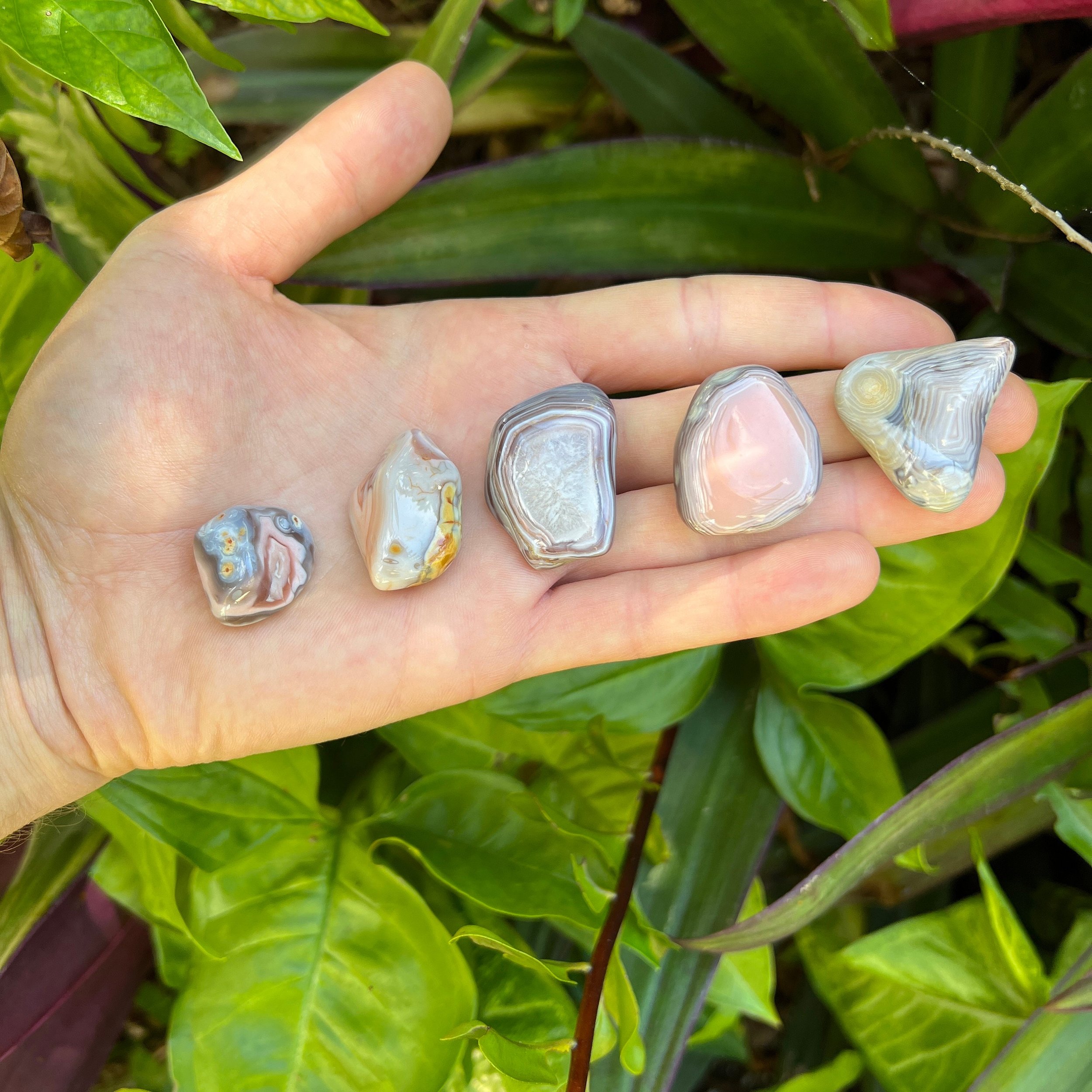 Pink Agate Tumbled Stones (1-1.50 Inch - AA Grade - 24-40 Pieces Per Pound) Ethically Sourced from Botswana - Beyond Bohemian