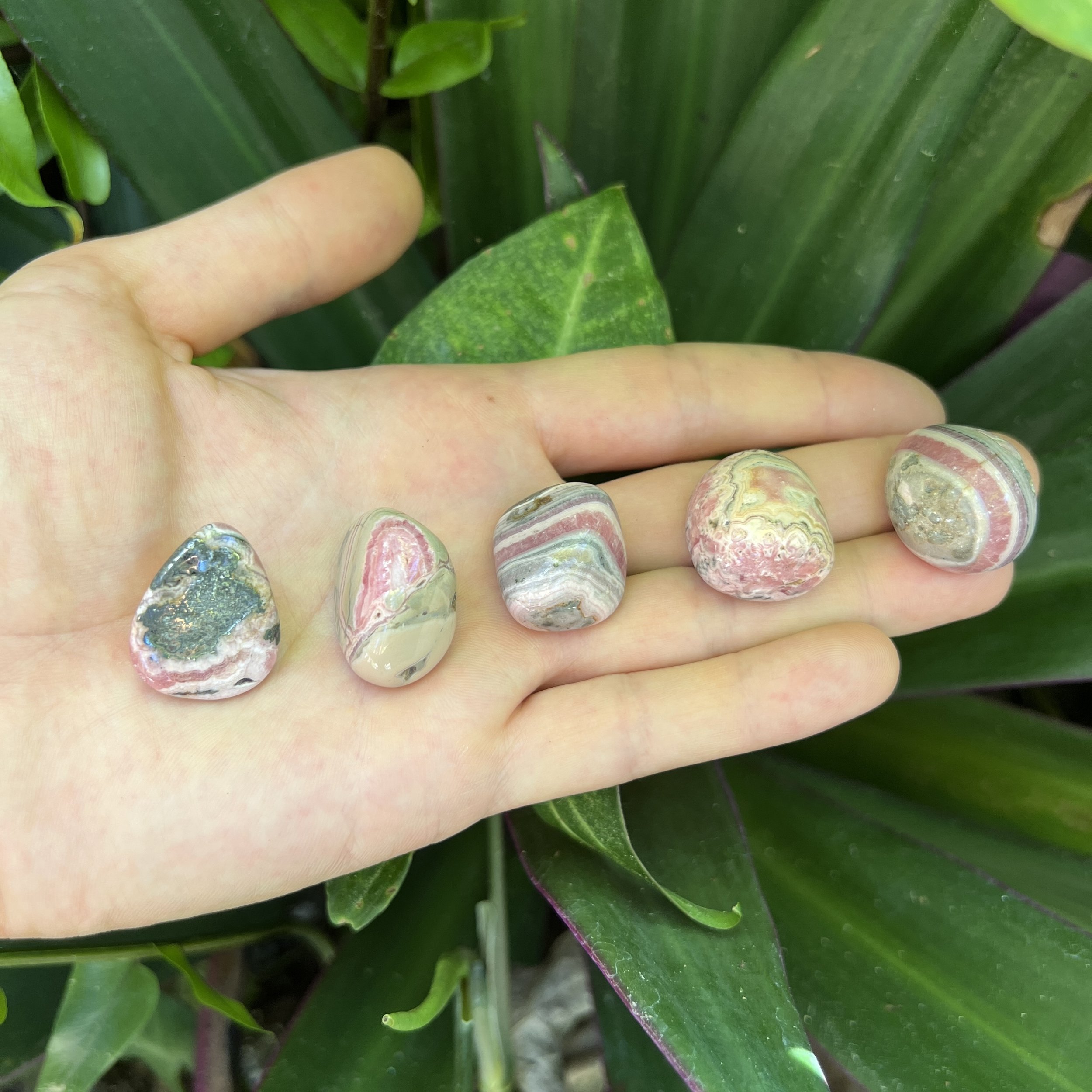 Rhodochrosite Hand Polished Stones (0.75-1.25 Inch - A Grade - 24-40 Pieces Per Pound) Ethically Sourced from Argentina - Beyond Bohemian