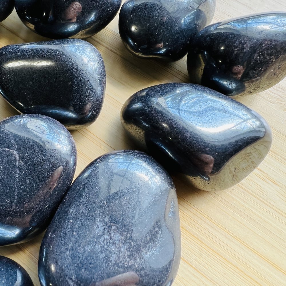 1lb Bulk Tumbled Hematite Stones from Brazil - Small 1/4 inch-1/2 inch Polished Natural Crystals for Reiki Crystal Healing, Black