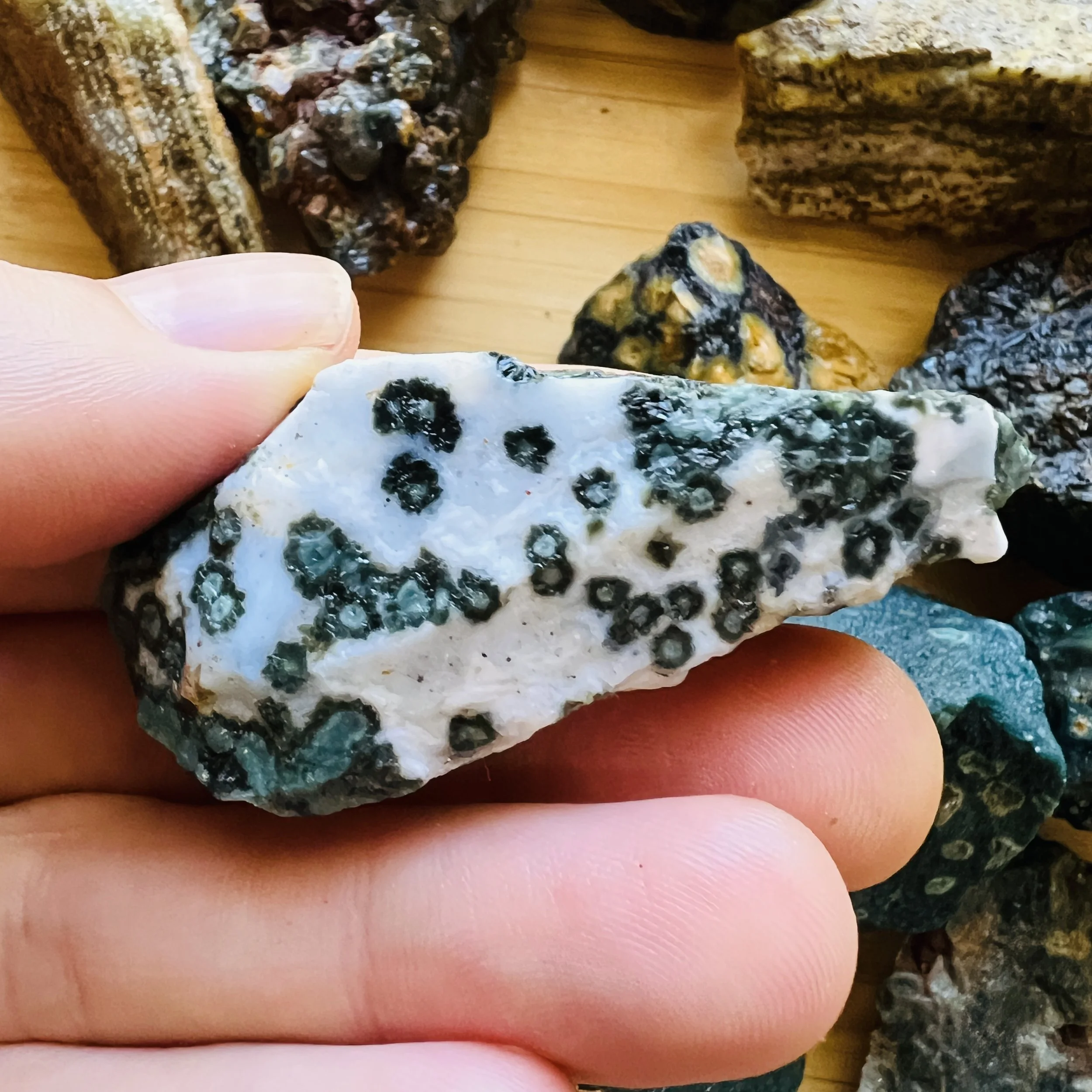 Ocean Jasper Raw Stones (1-2 Inch - AA Grade - 12-20 Pieces Per Pound) Ethically Sourced from Madagascar - Beyond Bohemian