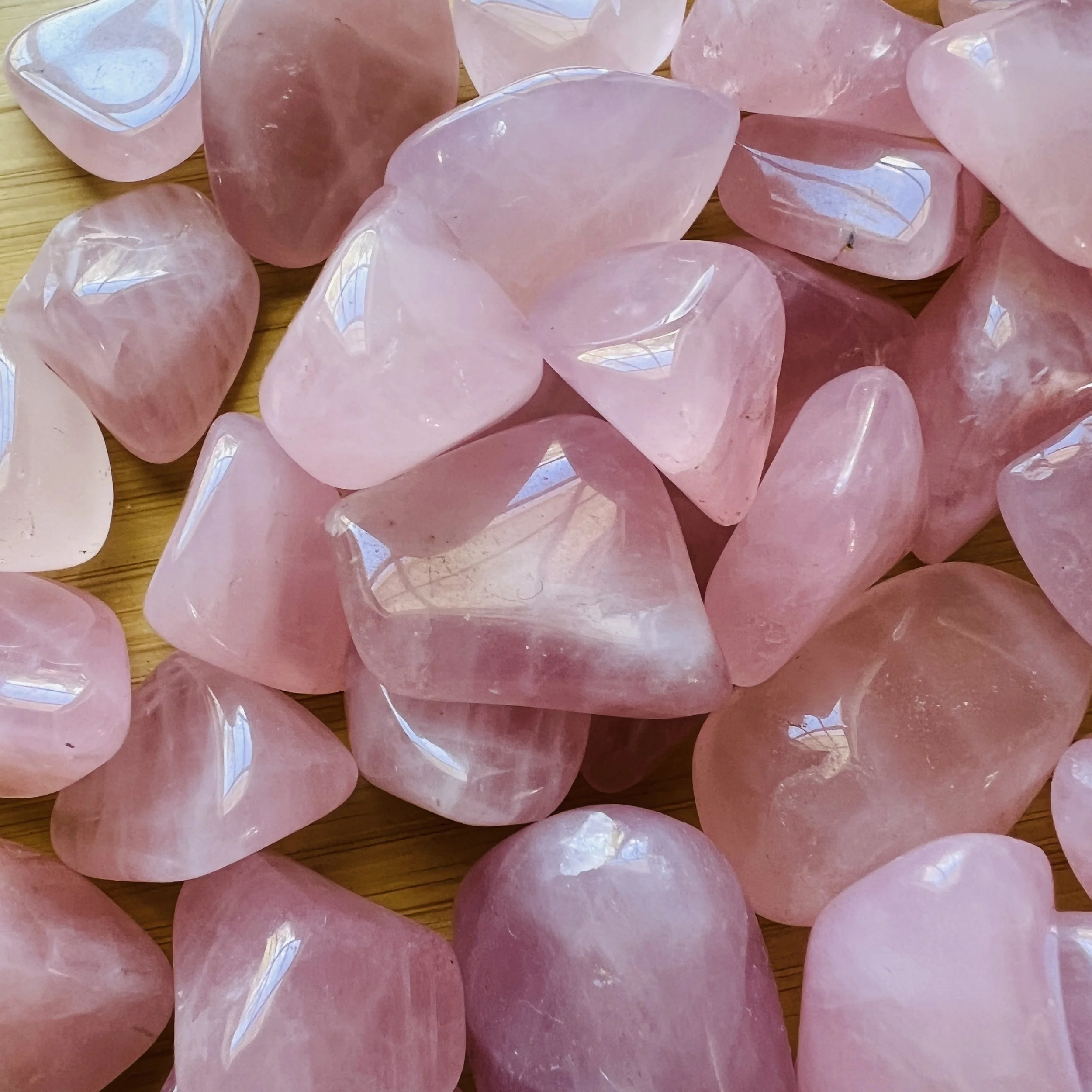 Rose Quartz Tumbled Stones (0.50-1.25 Inch - AA Grade - 64-96 Pieces Per Pound) Ethically Sourced from Madagascar - Beyond Bohemian