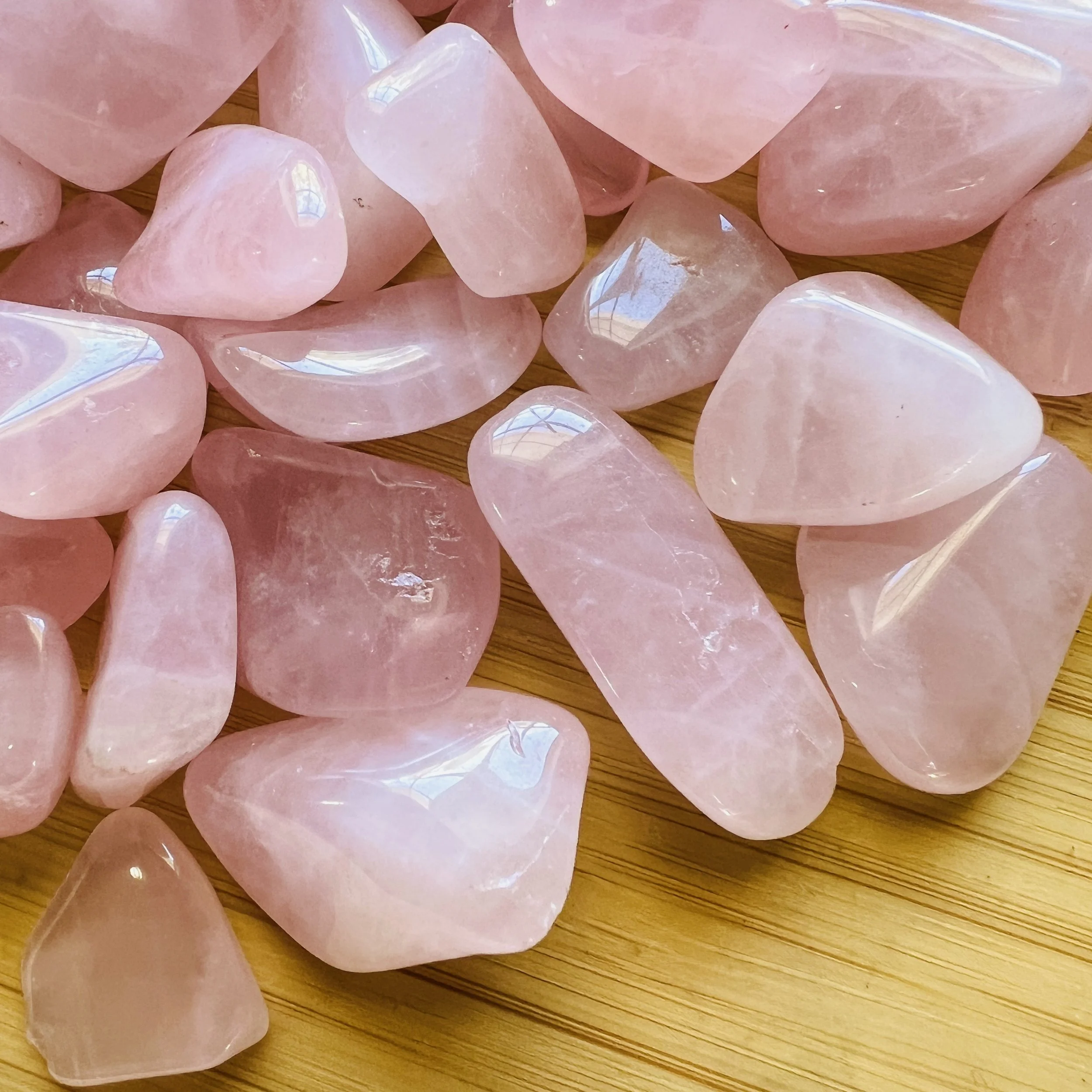 Rose Quartz Tumbled Stones (0.50-1.25 Inch - AA Grade - 64-96 Pieces Per Pound) Ethically Sourced from Madagascar - Beyond Bohemian