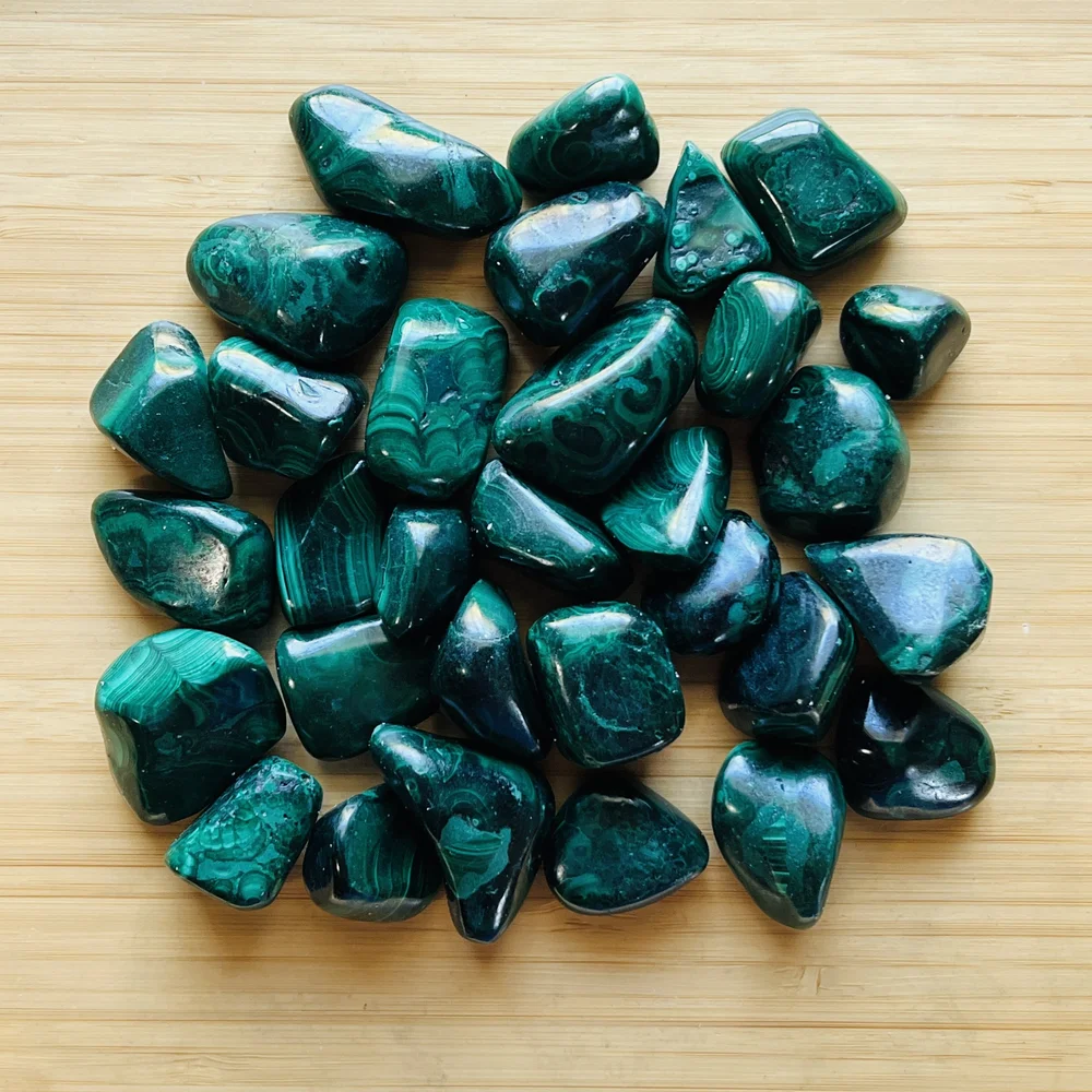 Malachite Hand Polished Stones Inch AA Grade 16-24