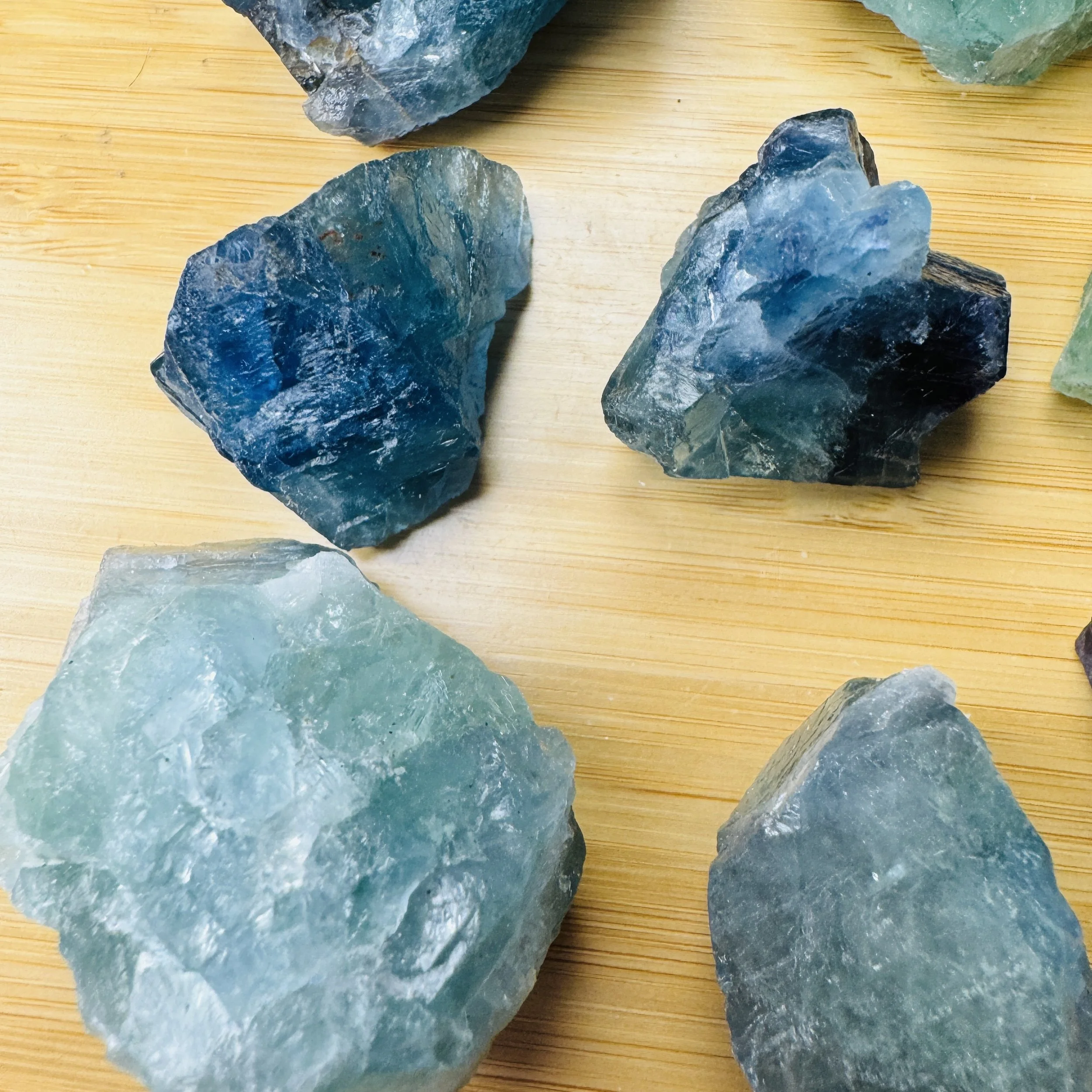 Fluorite Raw Stones (1.50-2.50 Inch - AA Grade - 6-10 Pieces Per Pound) Ethically Sourced from Brazil - Beyond Bohemian