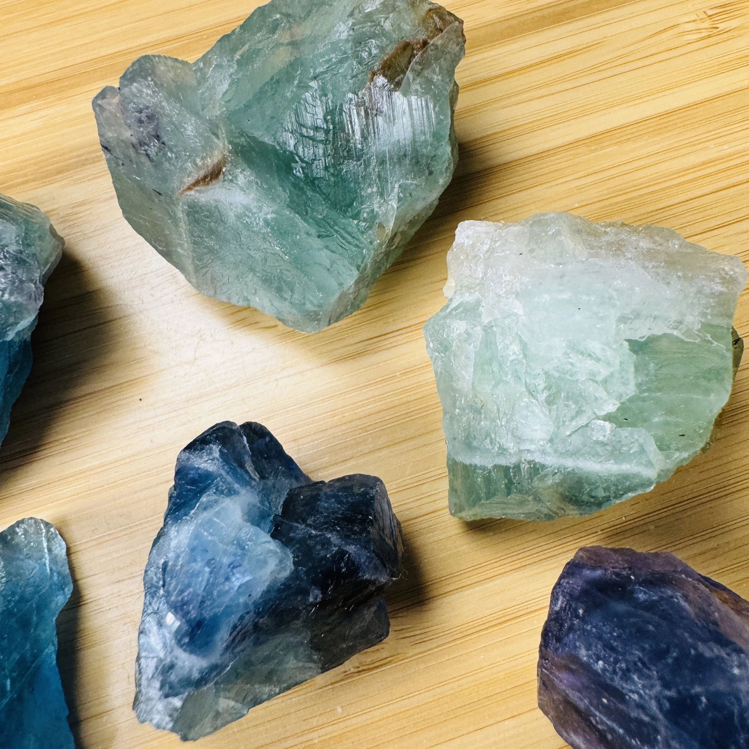 Fluorite Raw Stones (1.50-2.50 Inch - AA Grade - 6-10 Pieces Per Pound) Ethically Sourced from Brazil - Beyond Bohemian