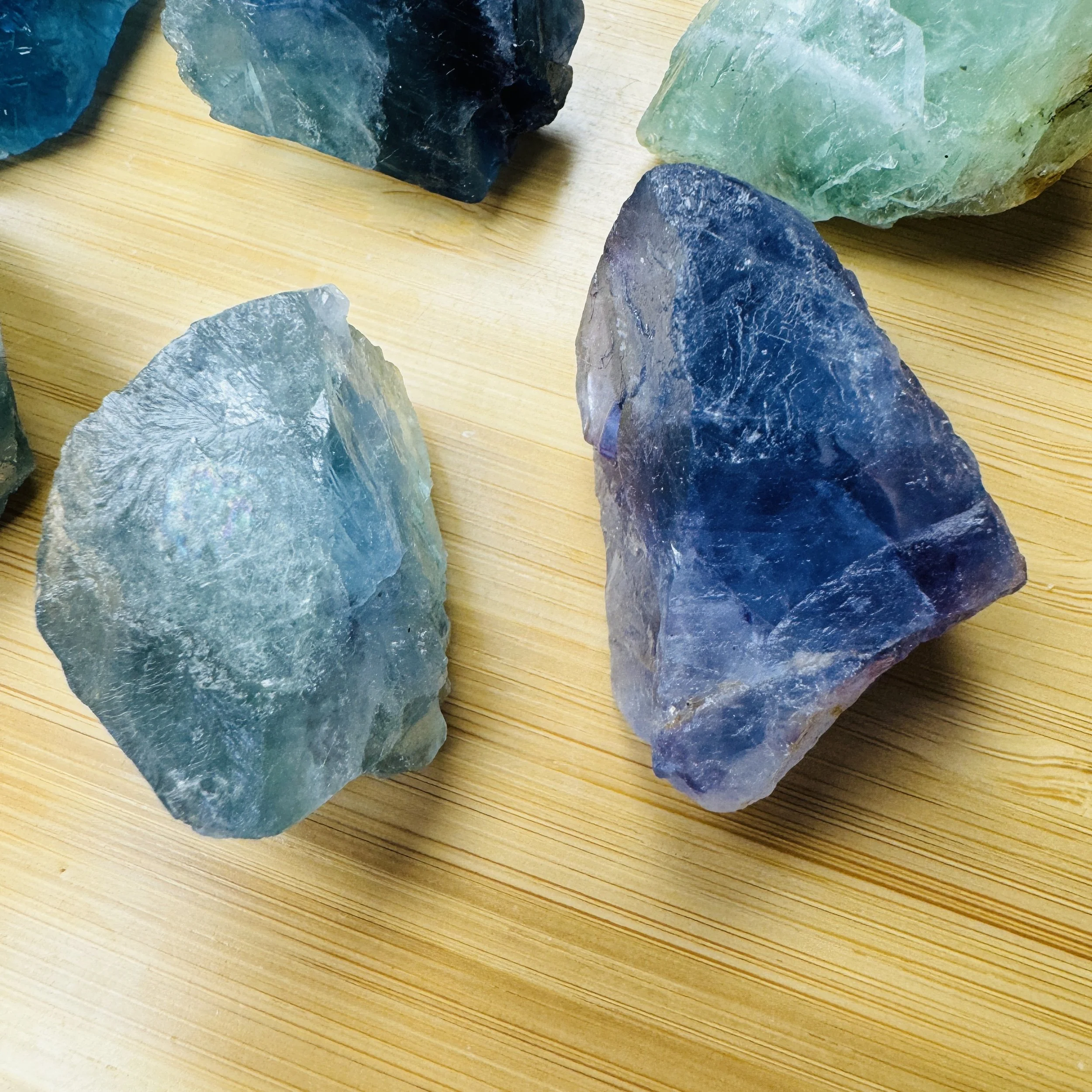 Fluorite Raw Stones (1.50-2.50 Inch - AA Grade - 6-10 Pieces Per Pound) Ethically Sourced from Brazil - Beyond Bohemian