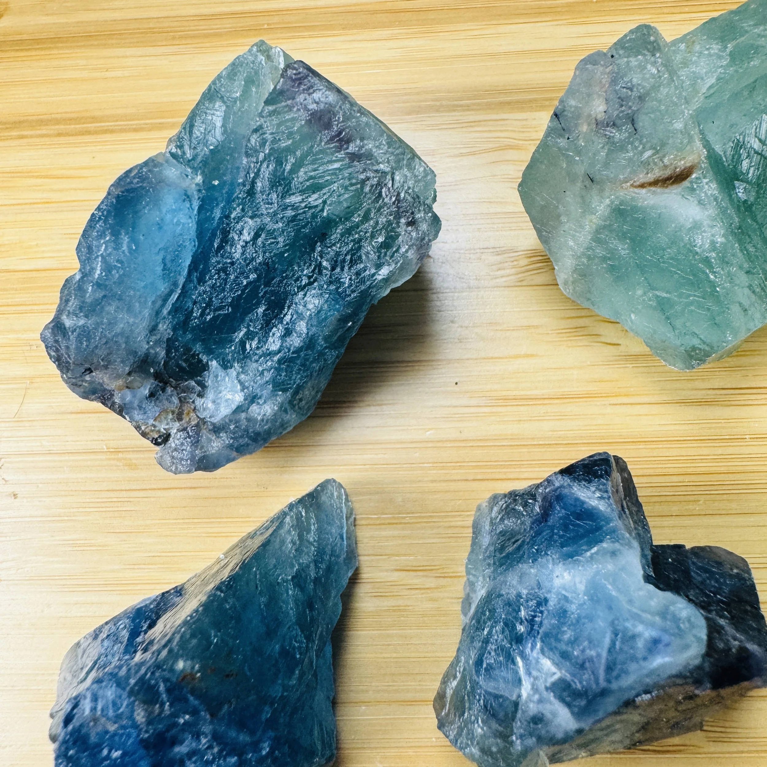 Fluorite Raw Stones (1.50-2.50 Inch - AA Grade - 6-10 Pieces Per Pound) Ethically Sourced from Brazil - Beyond Bohemian