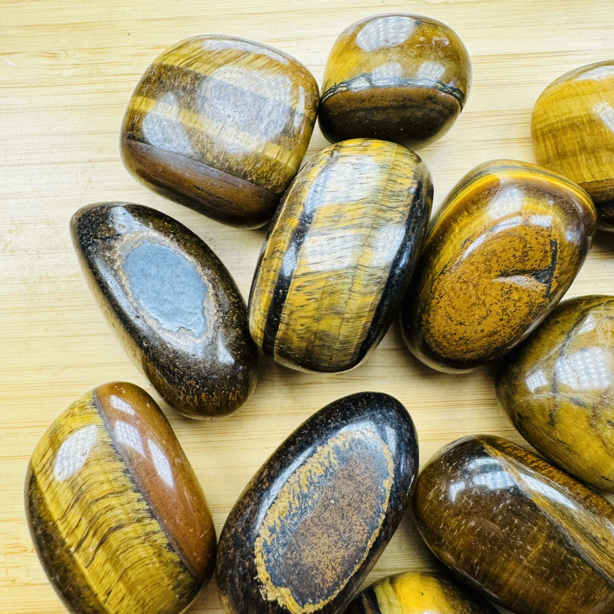 Tiger Eye Hand Polished Stones (1-2 Inch - AA Grade - 12-20 Pieces Per Pound) Ethically Sourced from South Africa - Beyond Bohemian