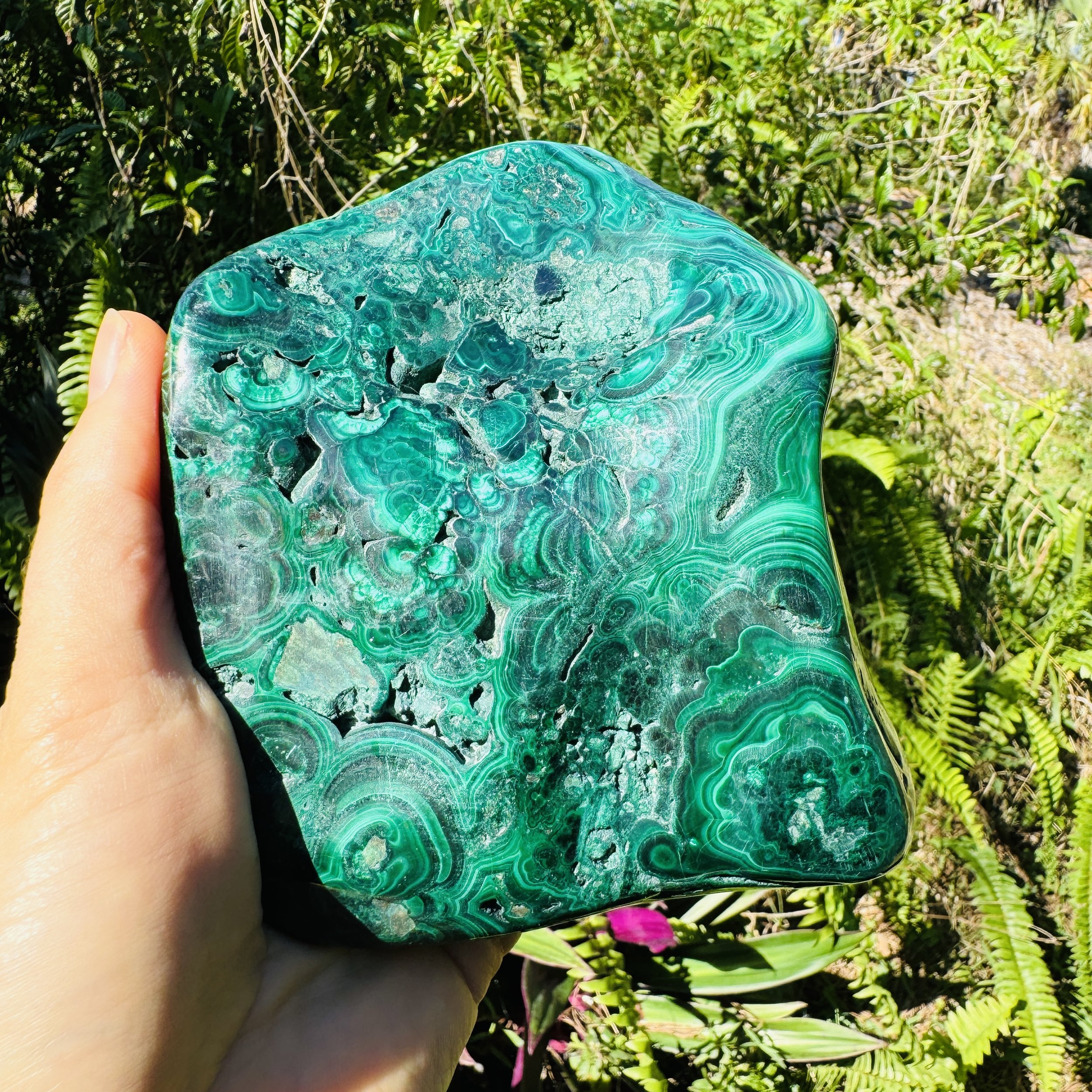 Malachite Polished Stone Specimen Ethically Sourced from Democratic Republic of the Congo - Beyond Bohemian