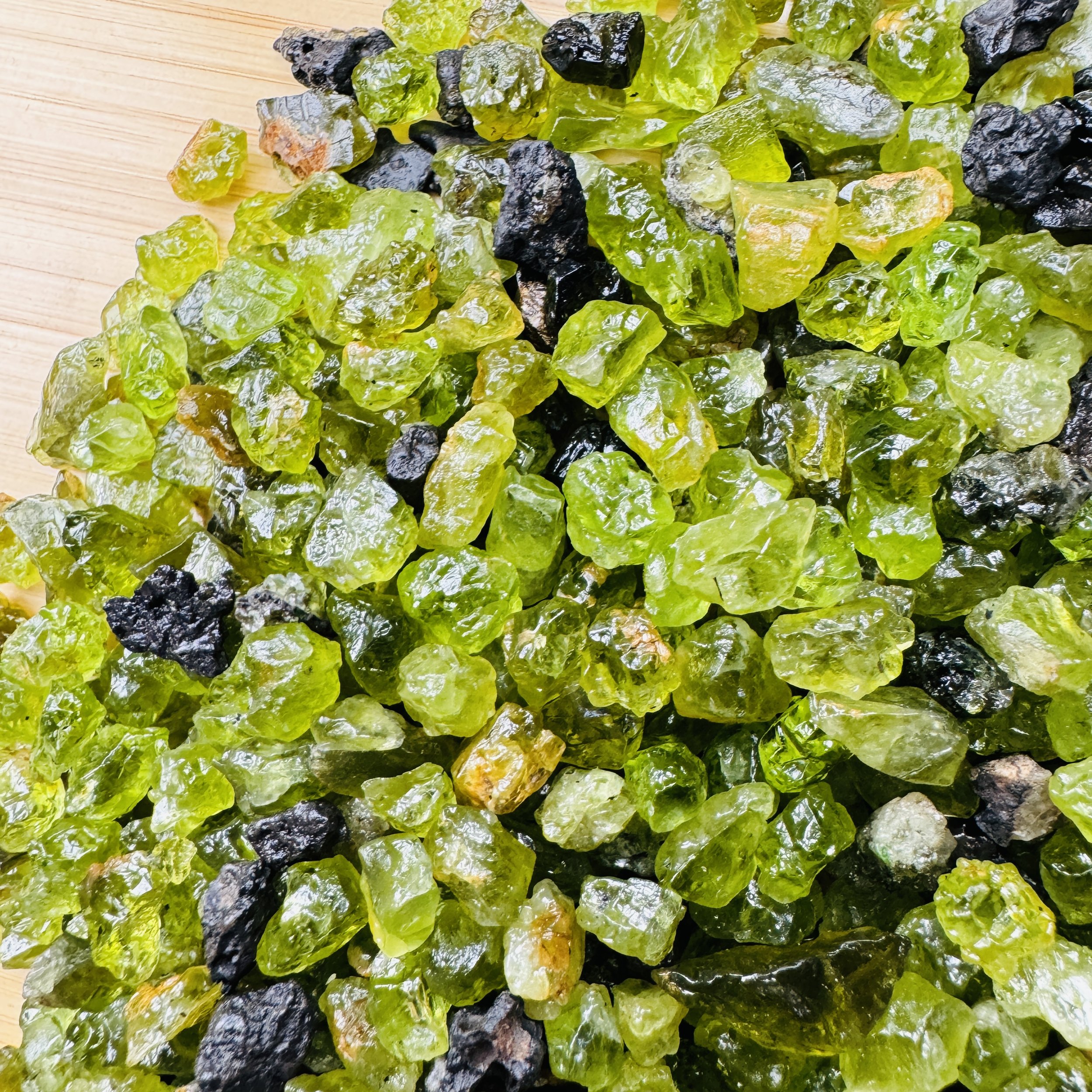 Peridot Raw Stones (0.25-0.50 Inch - AA Grade - 400-800 Pieces Per Pound) Ethically Sourced from Arizona - Beyond Bohemian