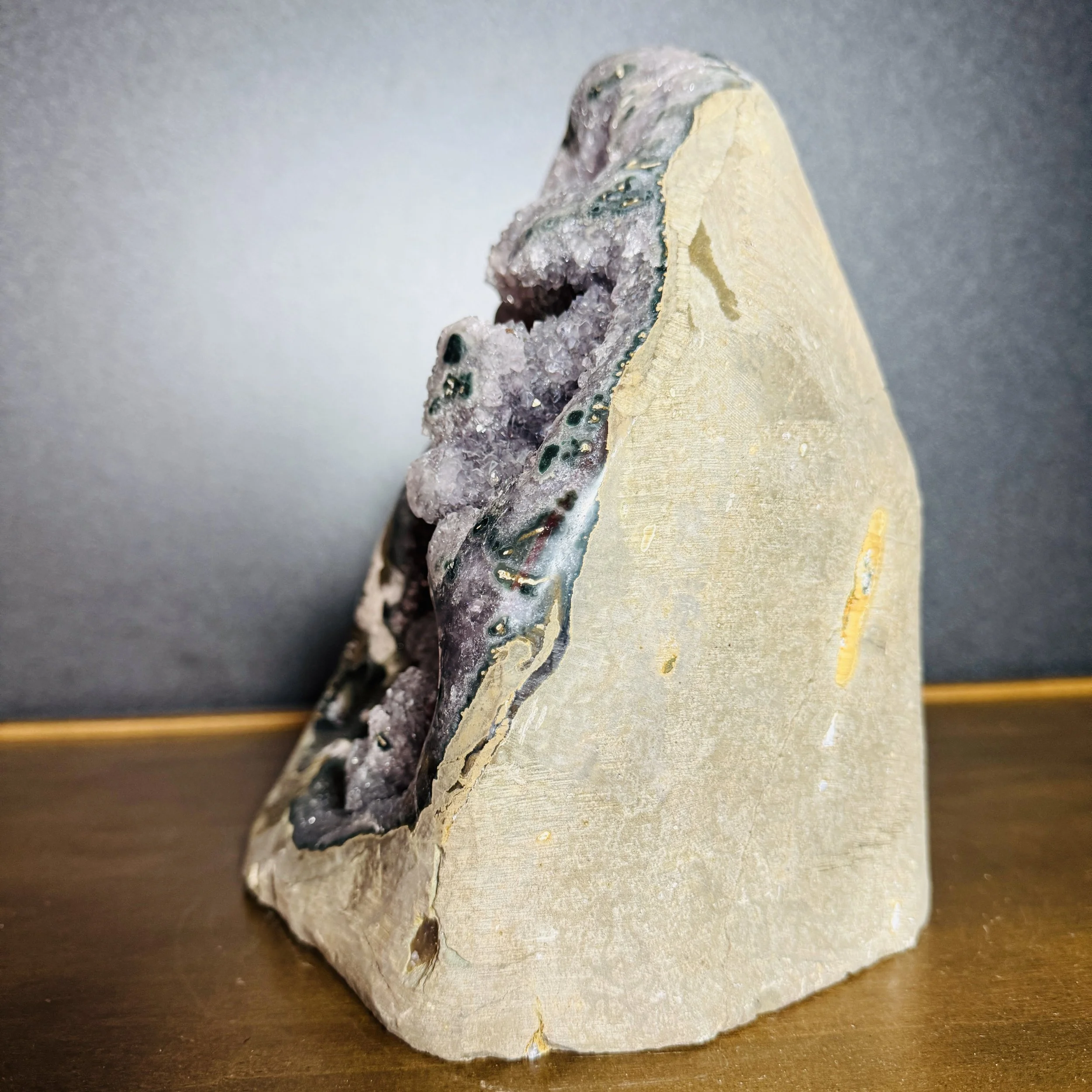 Amethyst Polished Crystal Geode Ethically Sourced from Uruguay - Beyond Bohemian