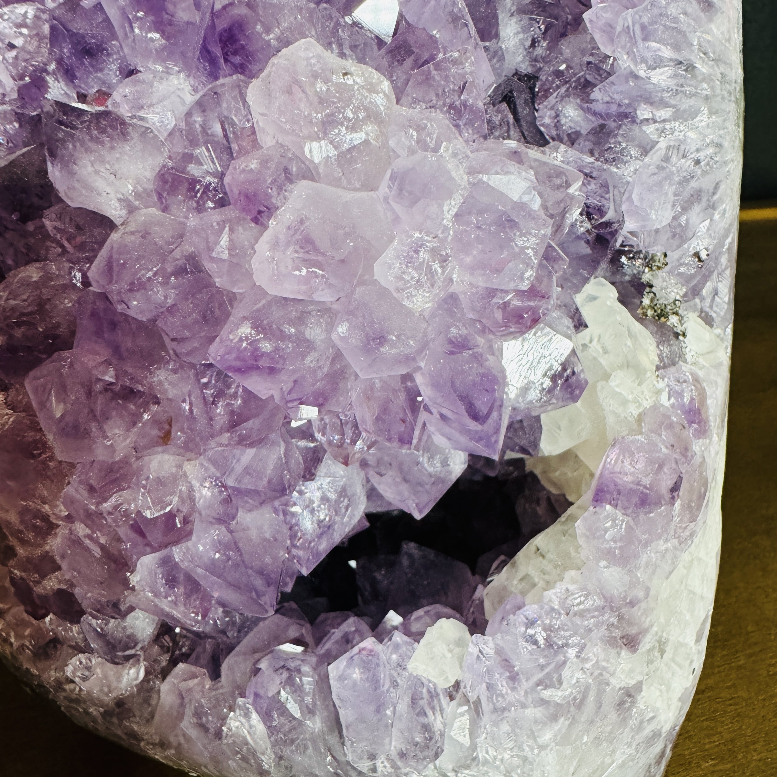 Amethyst Polished Crystal Geode Ethically Sourced from Uruguay - Beyond Bohemian