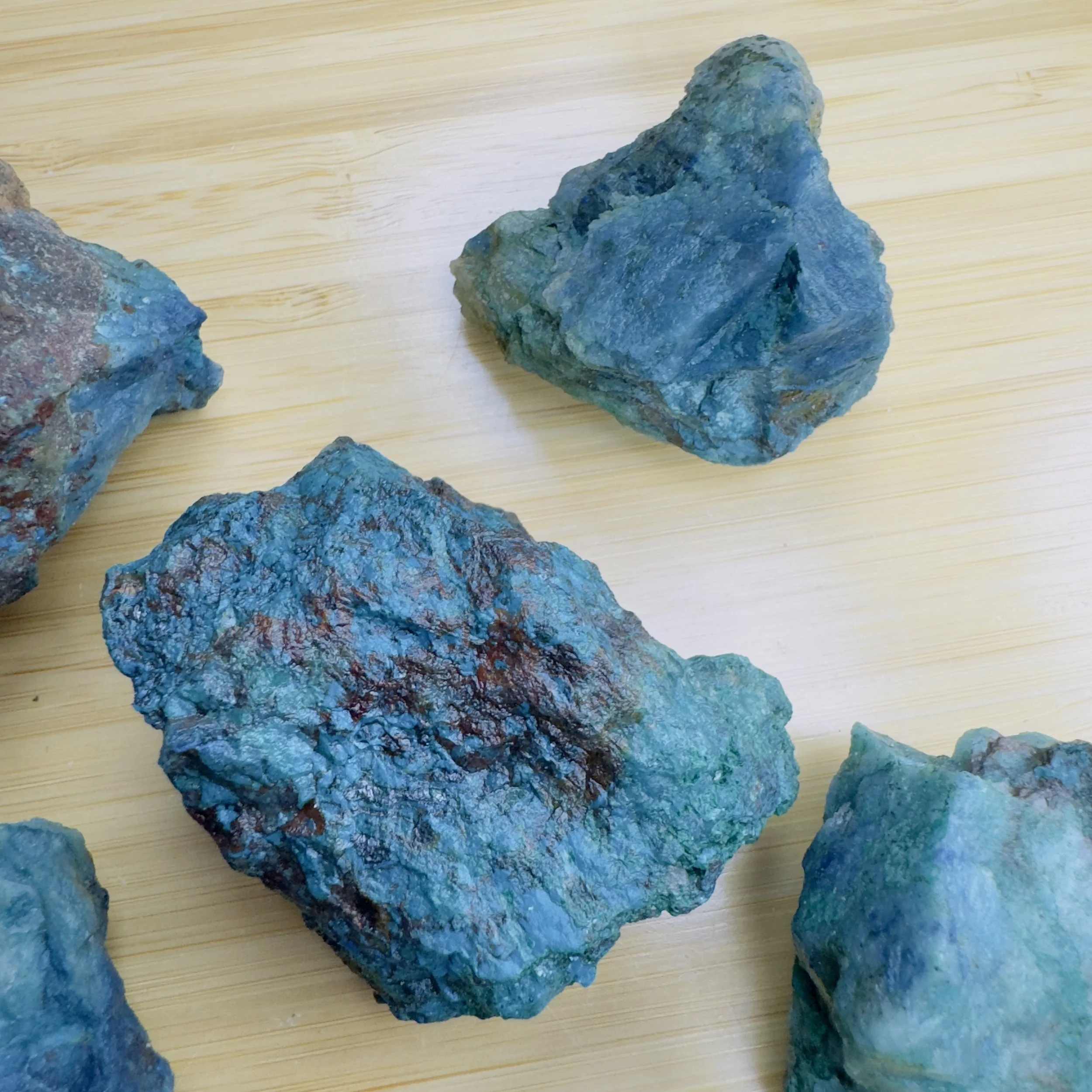 Shattuckite & Chrysocolla Raw Stones (2-3 Inch - A Grade - 4-6 Pieces Per Pound) Ethically Sourced from Namibia - Beyond Bohemian