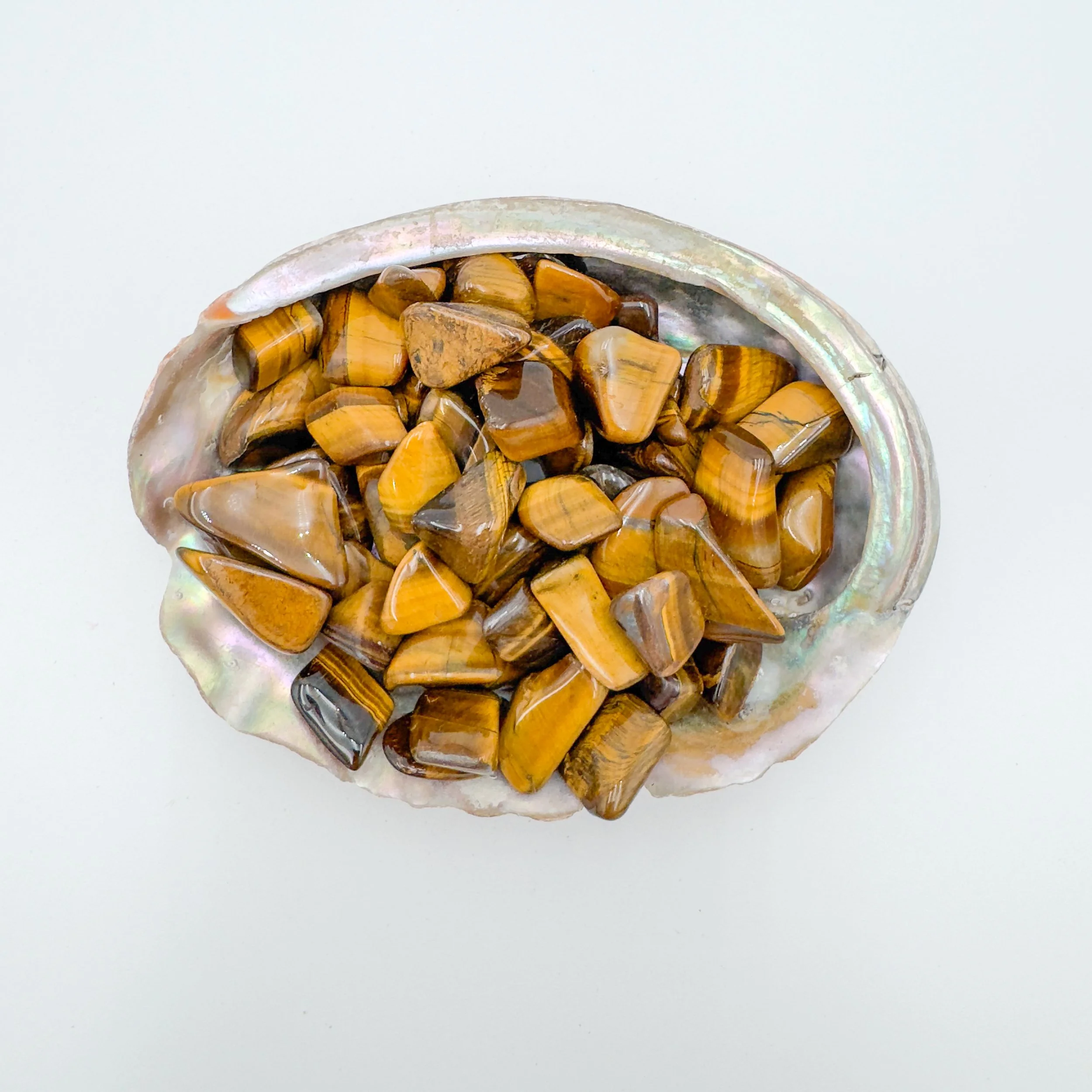 Tiger Eye Tumbled Stones (0.50-1 Inch - A Grade - 64-128 Pieces Per Pound) Ethically Sourced from South Africa