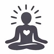 Meditation crystal intention icon representing mindfulness, grounding practices, and inner stillness