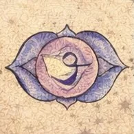 Hand-drawn Third Eye Chakra symbol for intuition, clarity, and meditation crystals