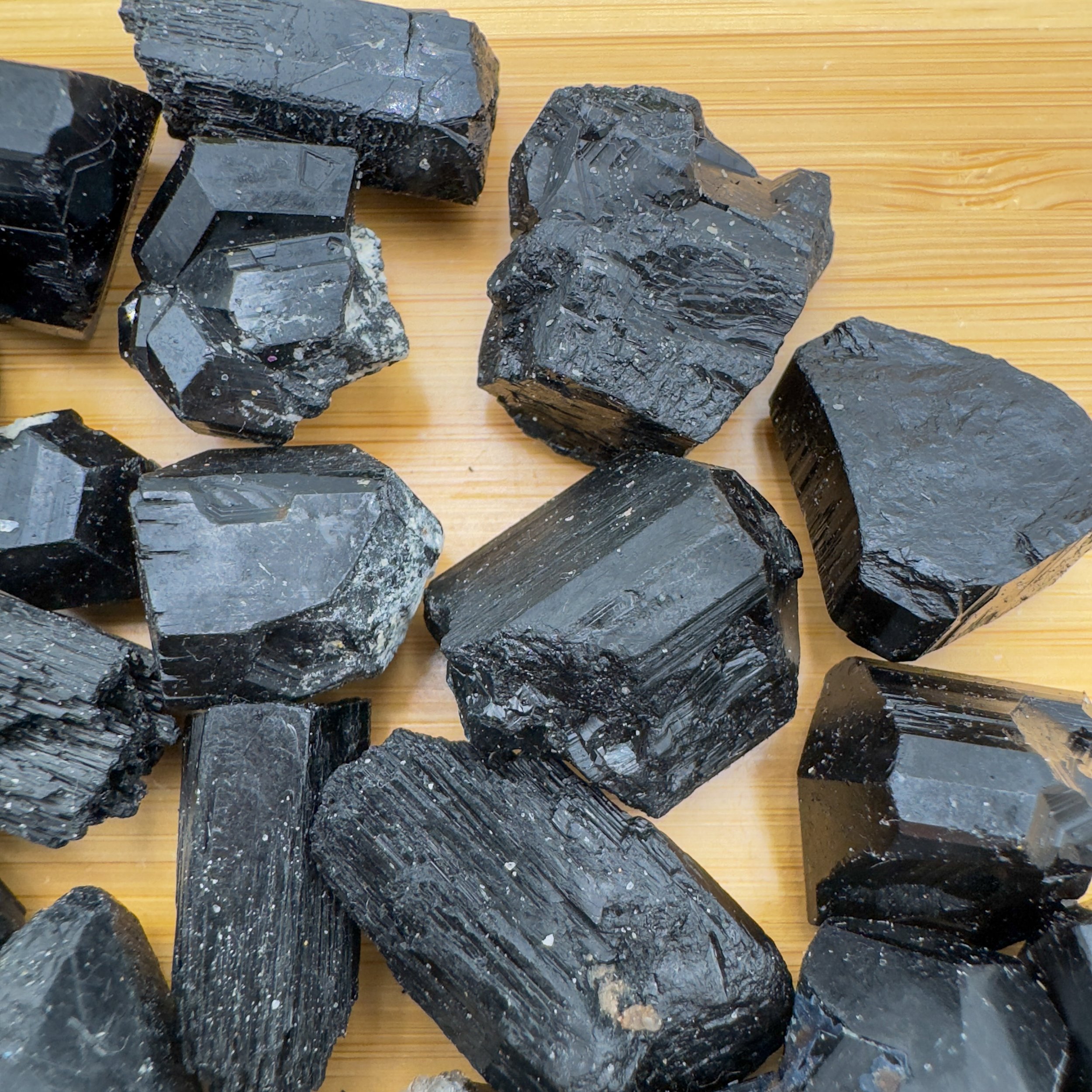 Black Tourmaline Raw Crystals (0.50-1.25 Inch - AA Grade - 24-40 Pieces Per Pound) Ethically Sourced from Namibia - Beyond Bohemian