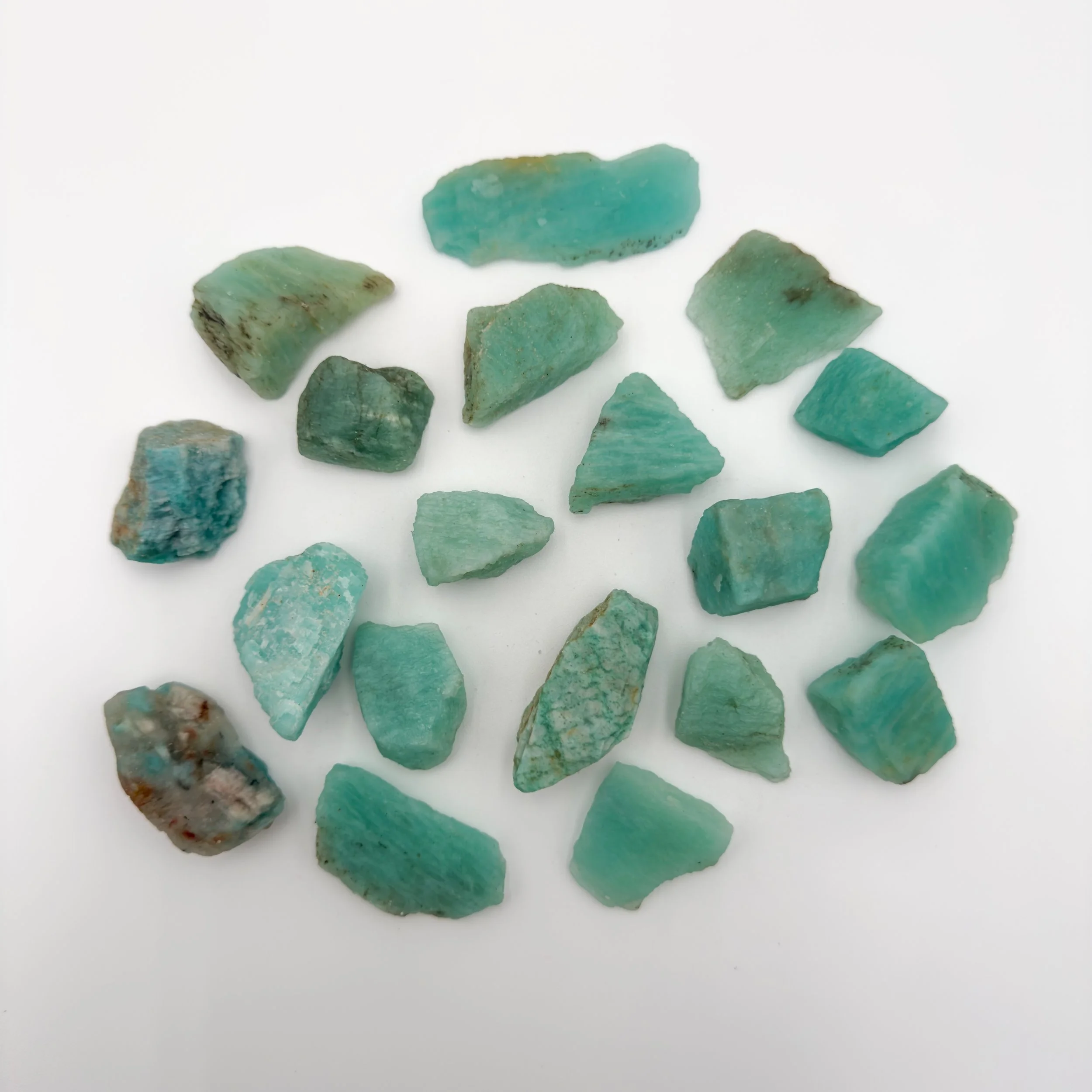 Amazonite Raw Stones (1-2 Inch - A Grade - 12-20 Pieces Per Pound) Ethically Sourced from Mozambique - Beyond Bohemian
