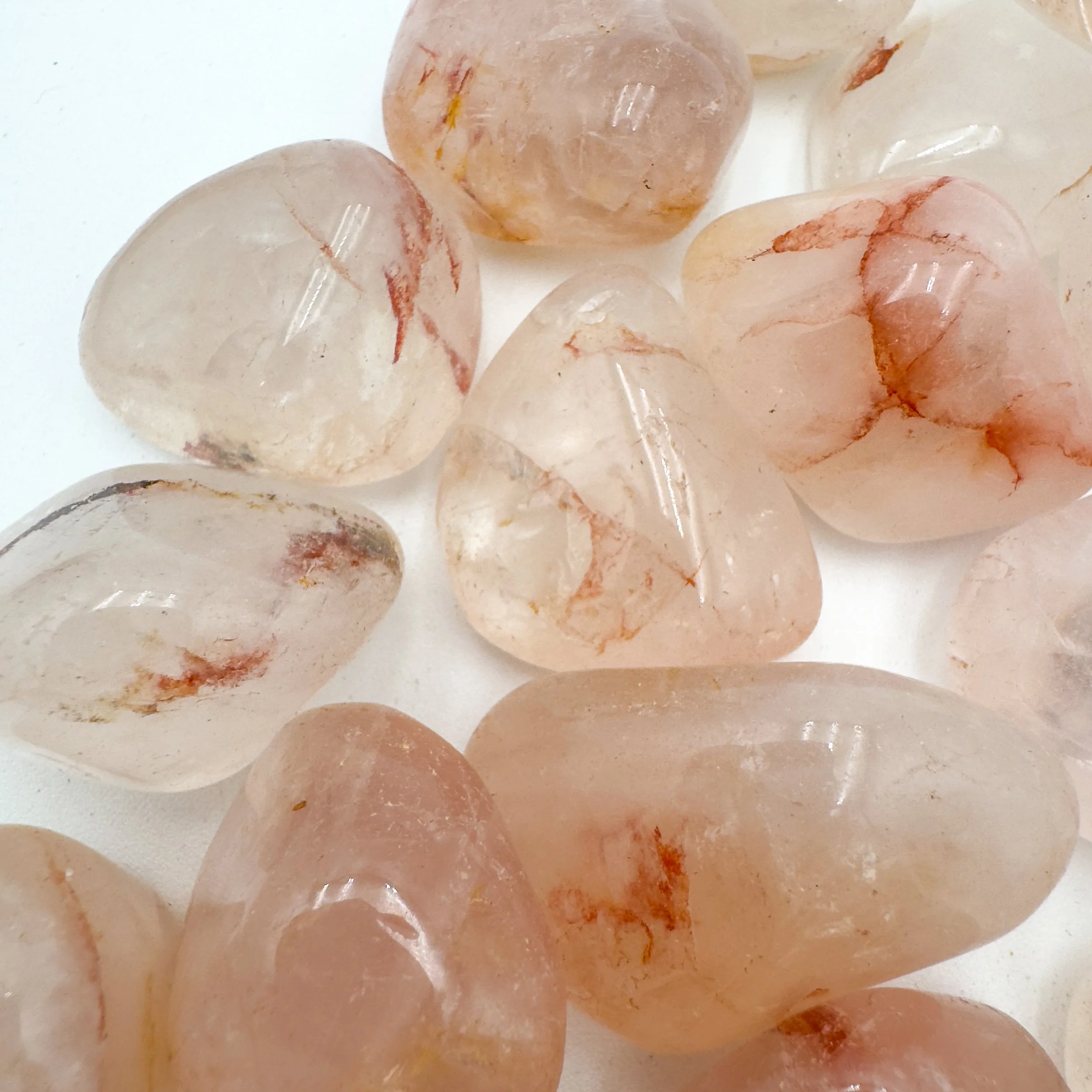 Fire Quartz Tumbled Stones (1.25-2 Inch - AA Grade - 16-24 Pieces Per Pound) Ethically Sourced from Madagascar - Beyond Bohemian