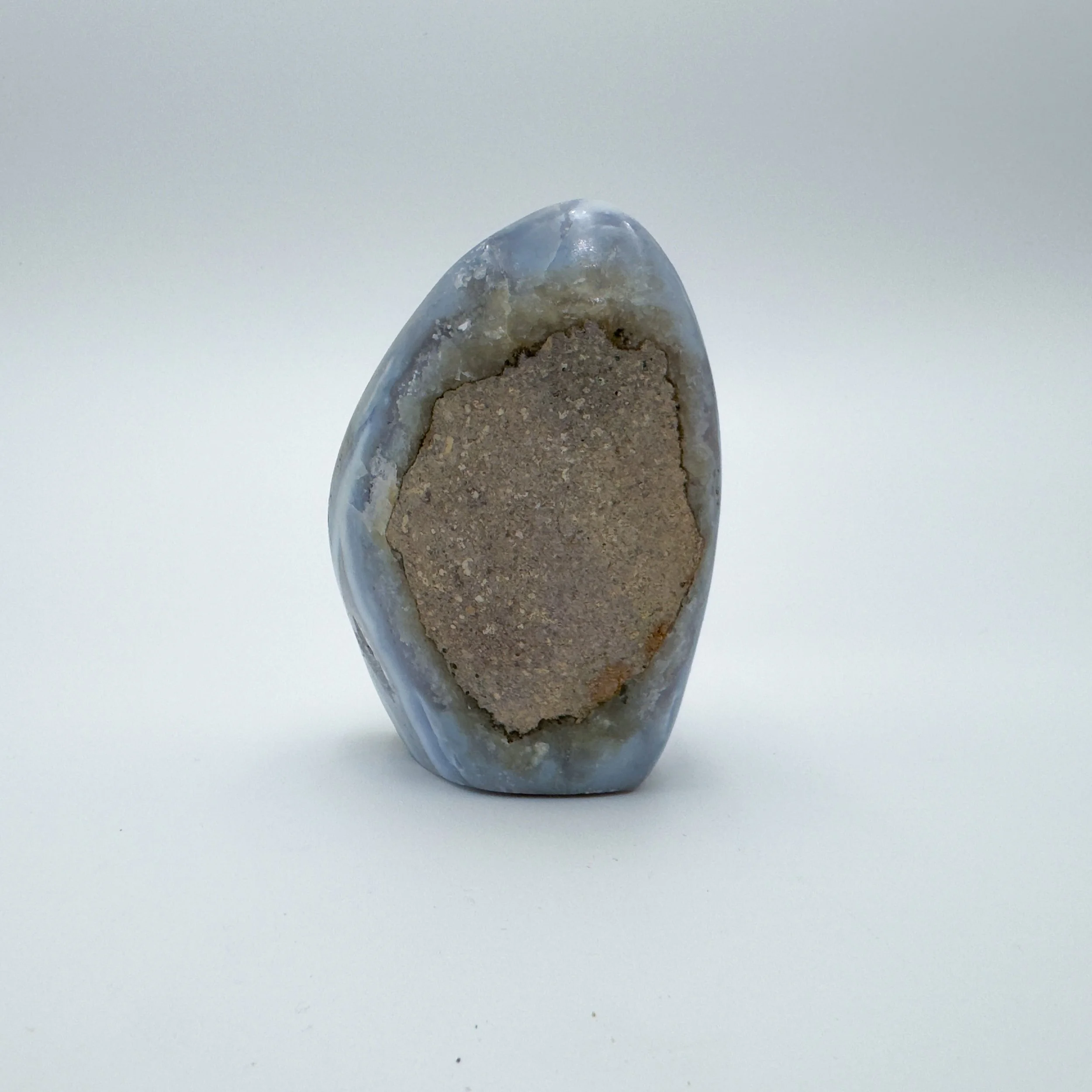 Blue Lace Agate Polished Crystal Geode 9187.jpg