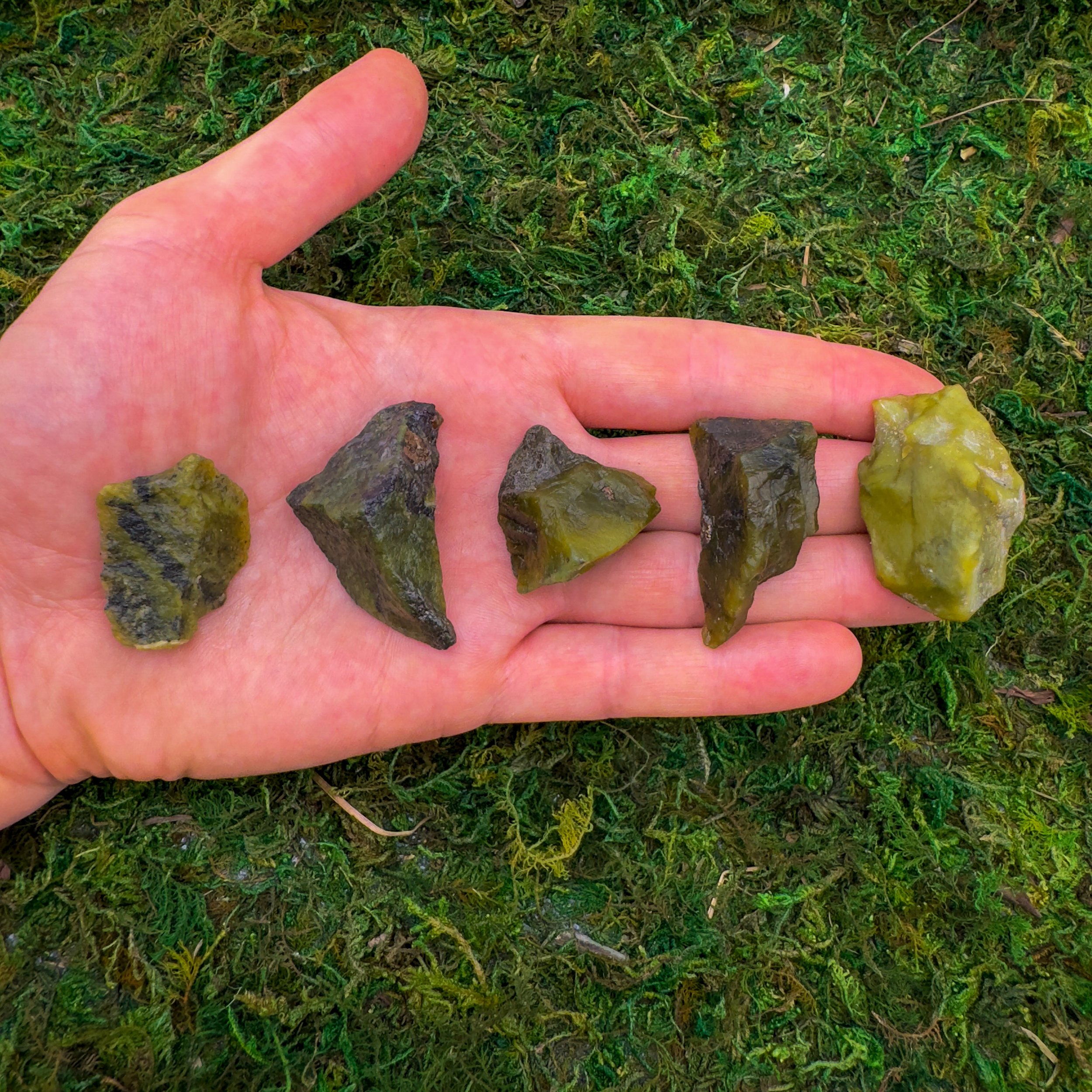 Serpentine Raw Stones (1-2 Inch - A Grade - 32-48 Pieces Per Pound) Ethically Sourced from Peru - Beyond Bohemian