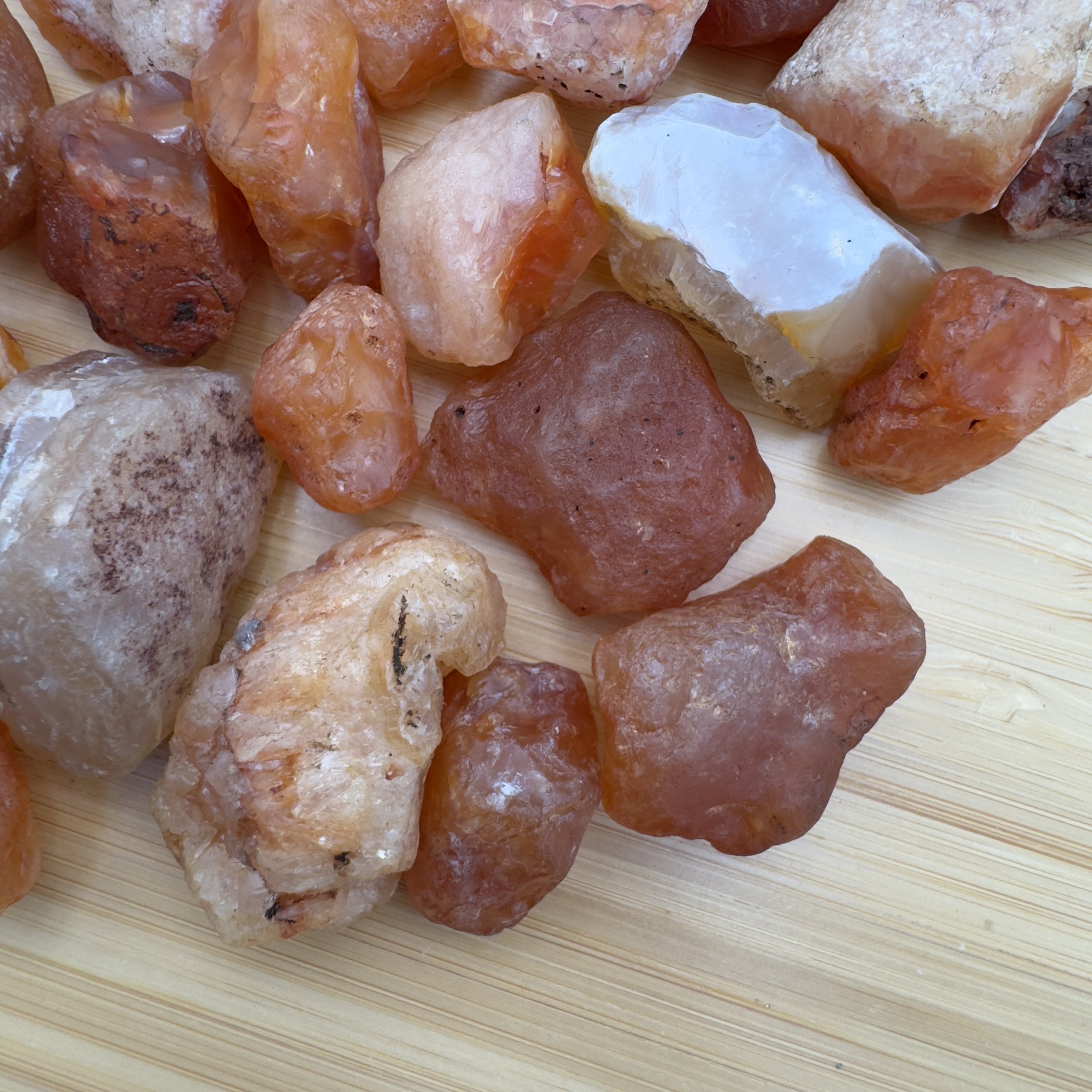 Carnelian Raw Stones (0.50-1.50 Inch - A Grade - 24-40 Pieces Per Pound) Ethically Sourced from Malawi - Beyond Bohemian
