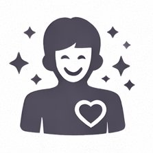 Emotional healing crystal intention icon symbolizing compassion, emotional balance, and inner restoration