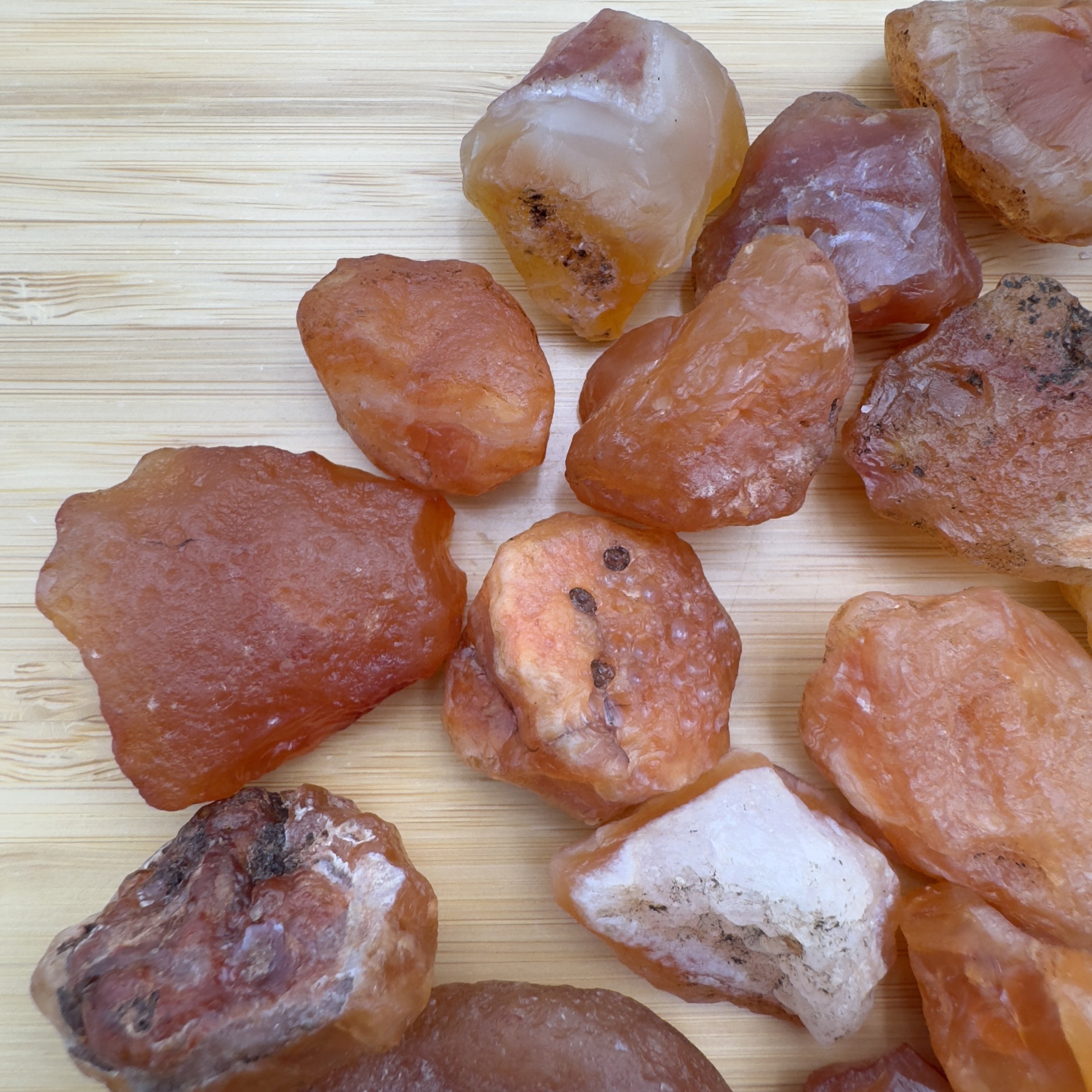 Carnelian Raw Stones (0.50-1.50 Inch - A Grade - 24-40 Pieces Per Pound) Ethically Sourced from Malawi - Beyond Bohemian