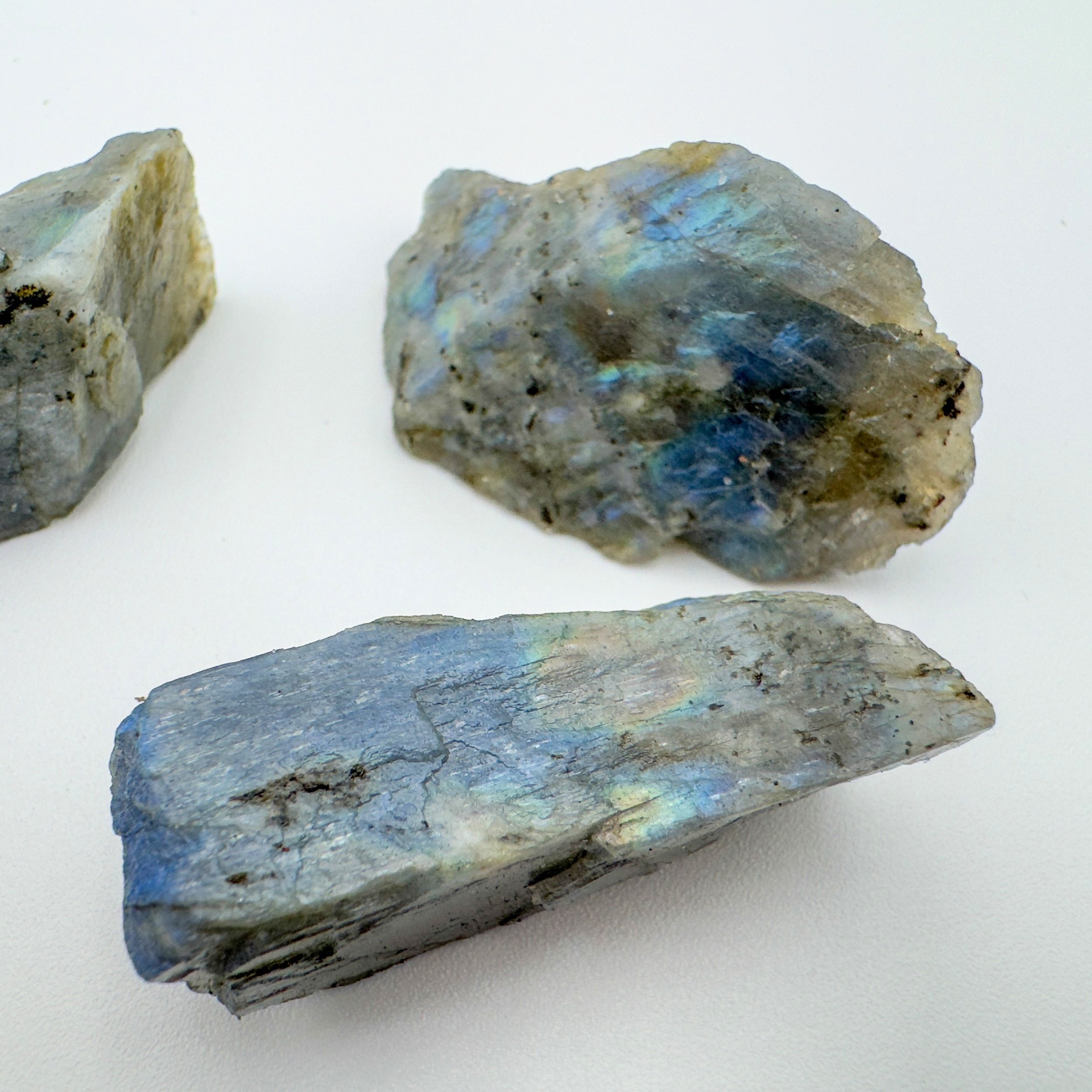 Labradorite (Rainbow) Raw Stones (1-2 Inch - AA Grade - 12-20 Pieces Per Pound) Ethically Sourced from Madagascar - Beyond Bohemian