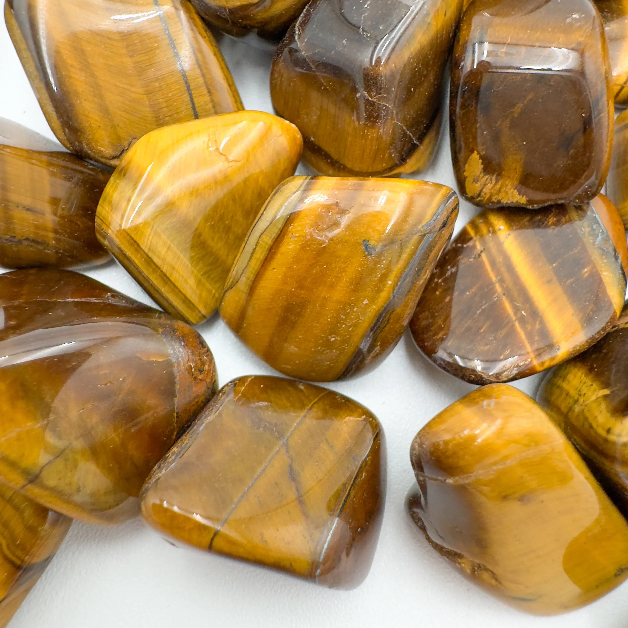 Tiger Eye Tumbled Stones (0.50-1 Inch - A Grade - 64-128 Pieces Per Pound) Ethically Sourced from South Africa - Beyond Bohemian