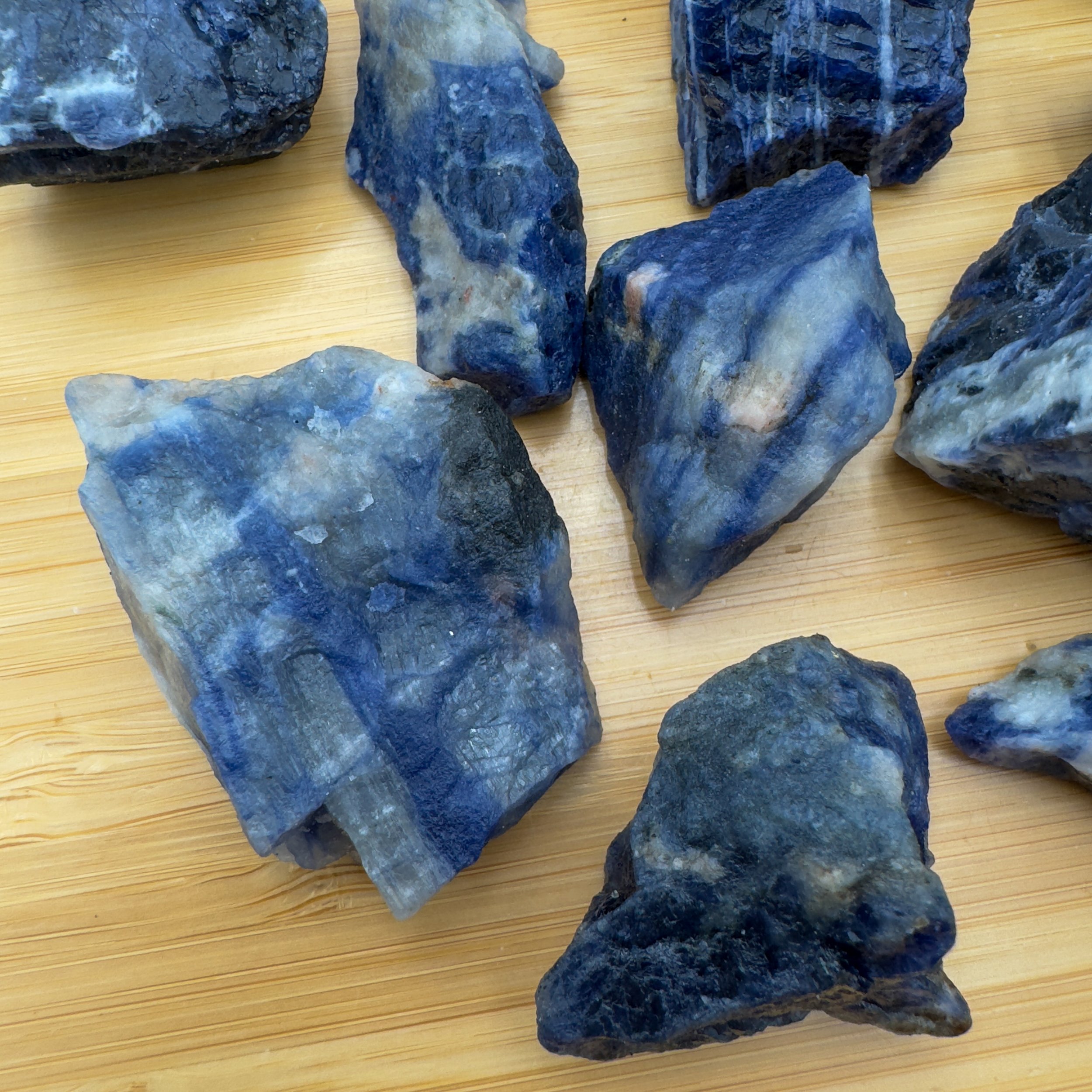 Sodalite Raw Stones (1-2 Inch - AA Grade - 12-24 Pieces Per Pound) Ethically Sourced from Brazil - Beyond Bohemian
